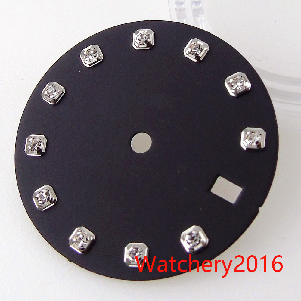 Bliger 29MM Blue Green Red Watch Dial Diamond Index Fit NH35 Automatic Men Watch