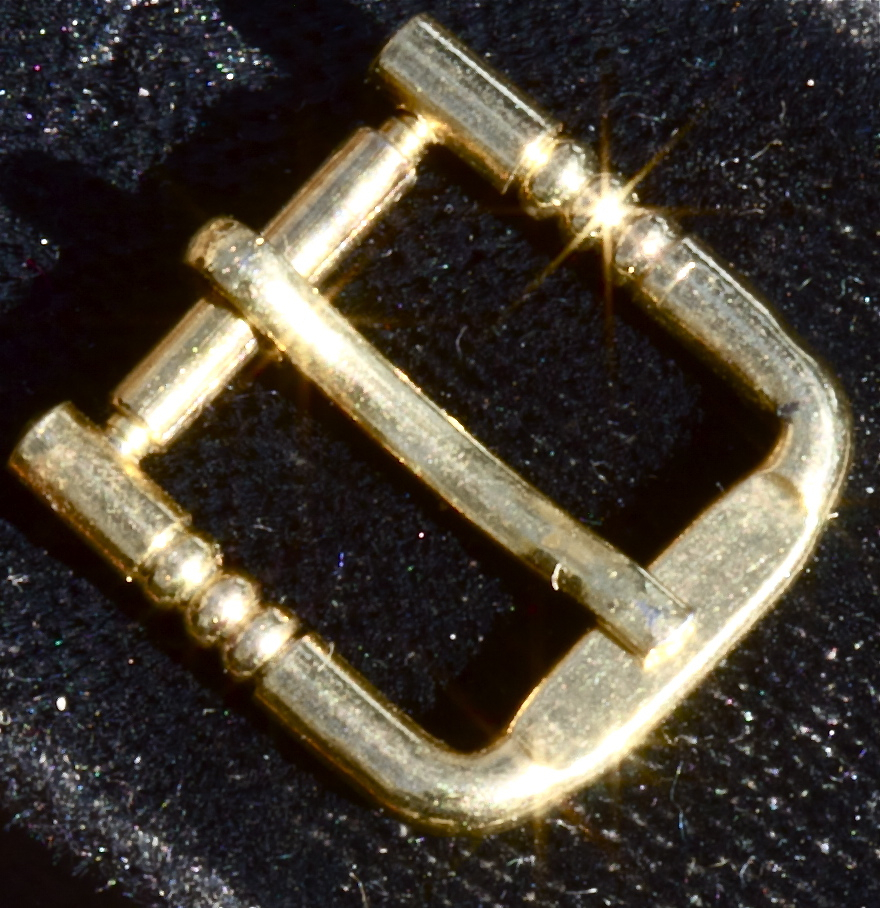 Special shape 10mm opening ladies vintage yellow gold-plated watch band buckle