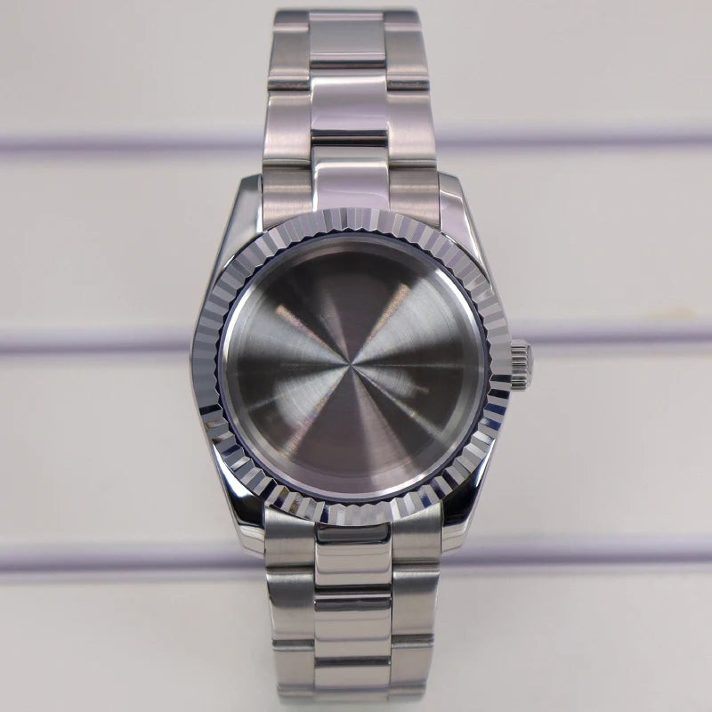 36/39mm Fluted Bezel Cases For SK DJ Air King Fit NH35 NH36 NH34 NH38 Miyota8215