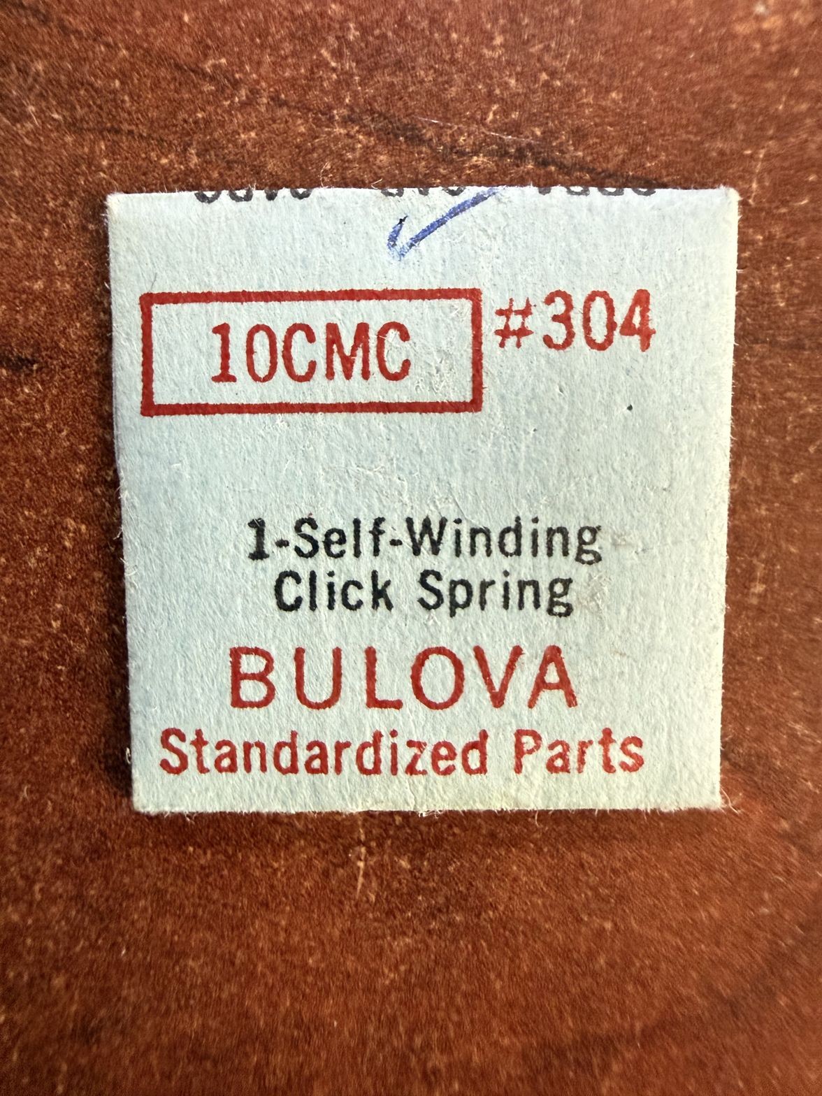 Bulova 10CMC #304 Self-Winding Click Spring NOS Genuine Vintage Watch Part