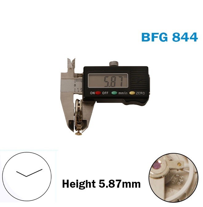 BFG 844 Swiss Manual Winding Movement, 2 Hands, 17 Jewel, With Swiss Star-Dial.