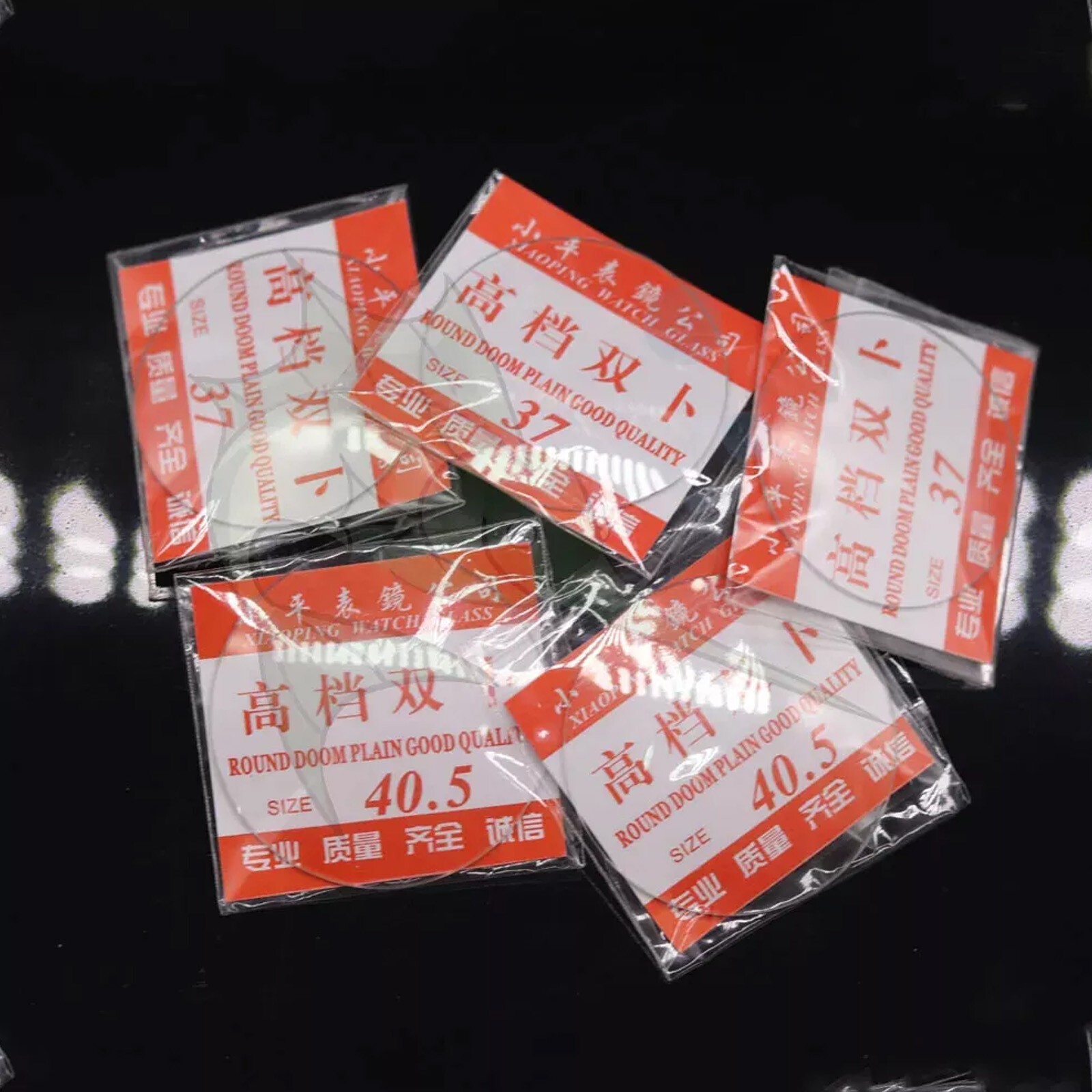 118pcs/lot Assort Size 16mm~45mm Flat Double Mineral Watch Glass.