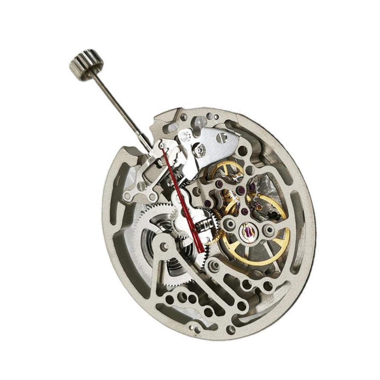 Skeleton Automatic Watch Movement With Tap 10 Stem Replace For Seagull TY2809 C