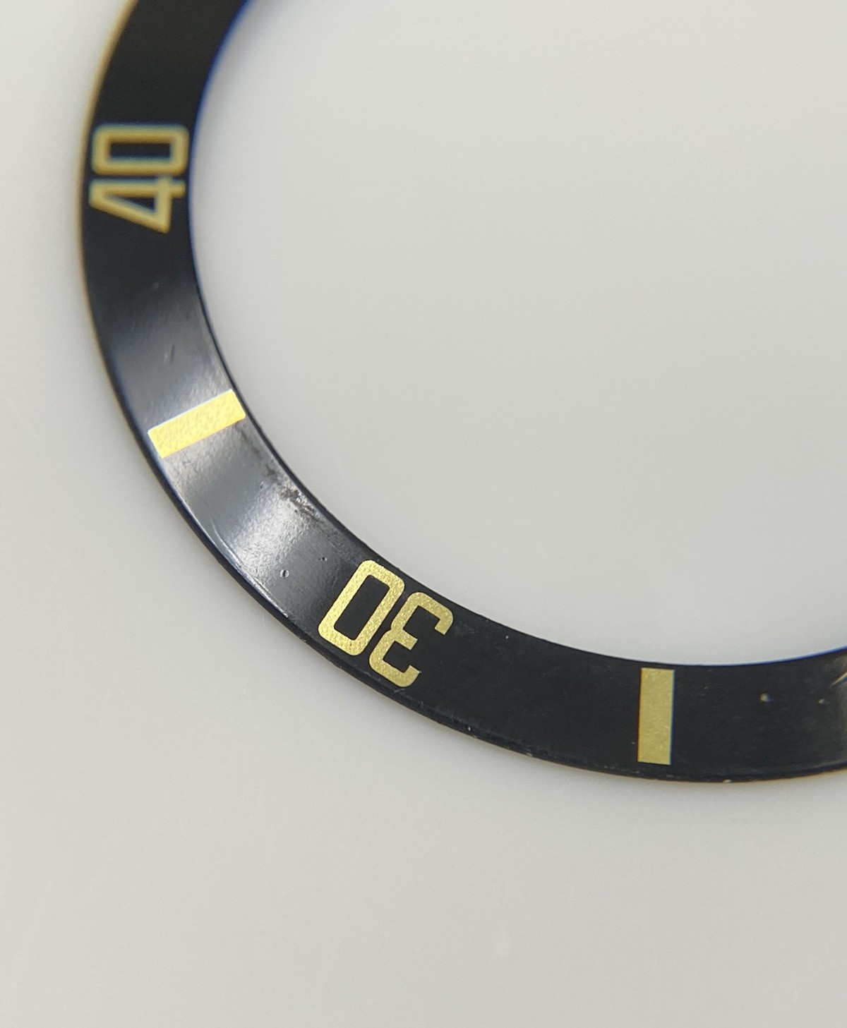 Genuine Rolex Submariner Black/Yellow Bezel Insert 16803 16613 16808 16818 #221