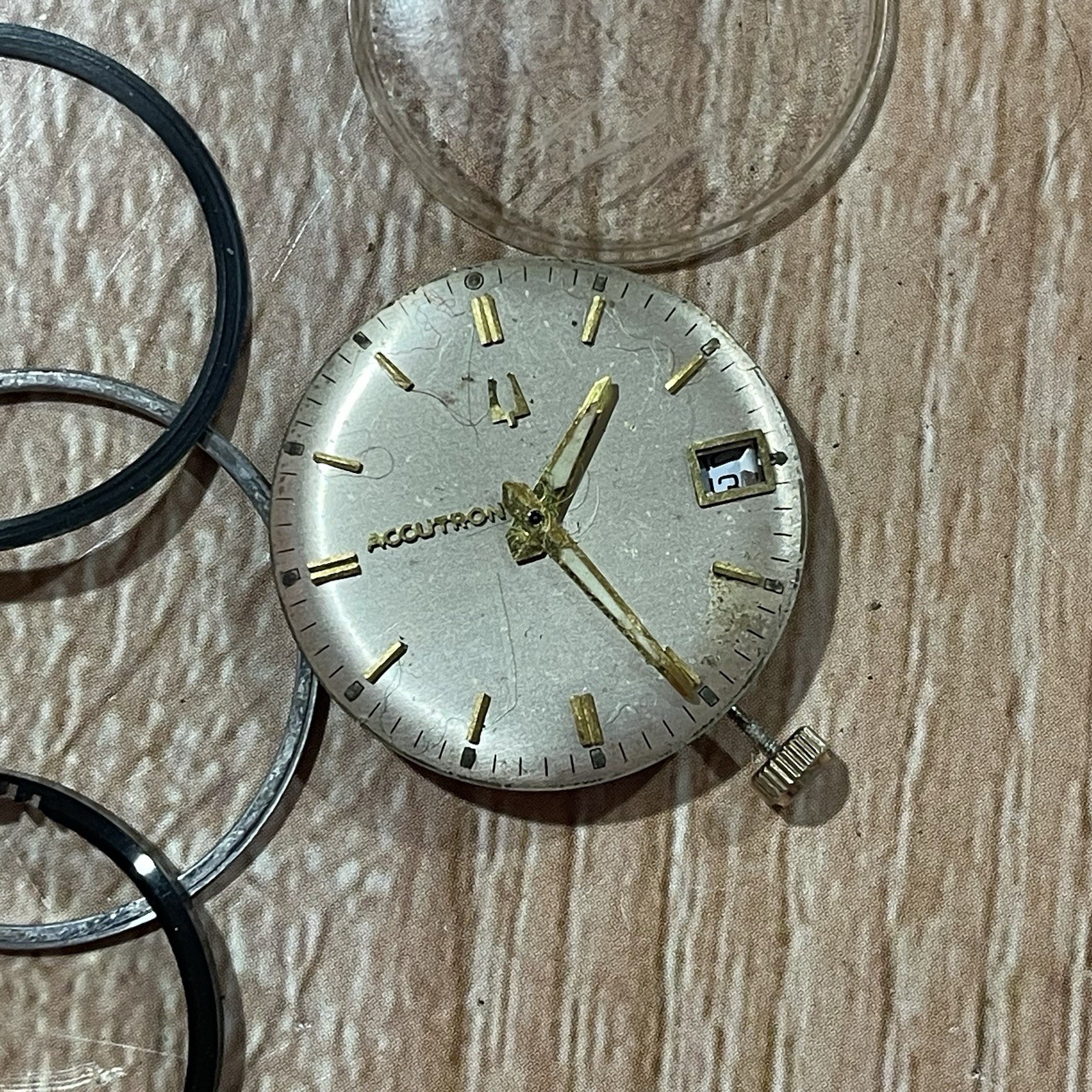 Rare Bulova Accutron 2169/3 Movement & Dial