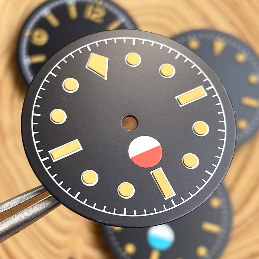29mm Black Sterile Watch Dial Hands Fit NH35A NH36A ETA2824 PT5000 Auto Luminous