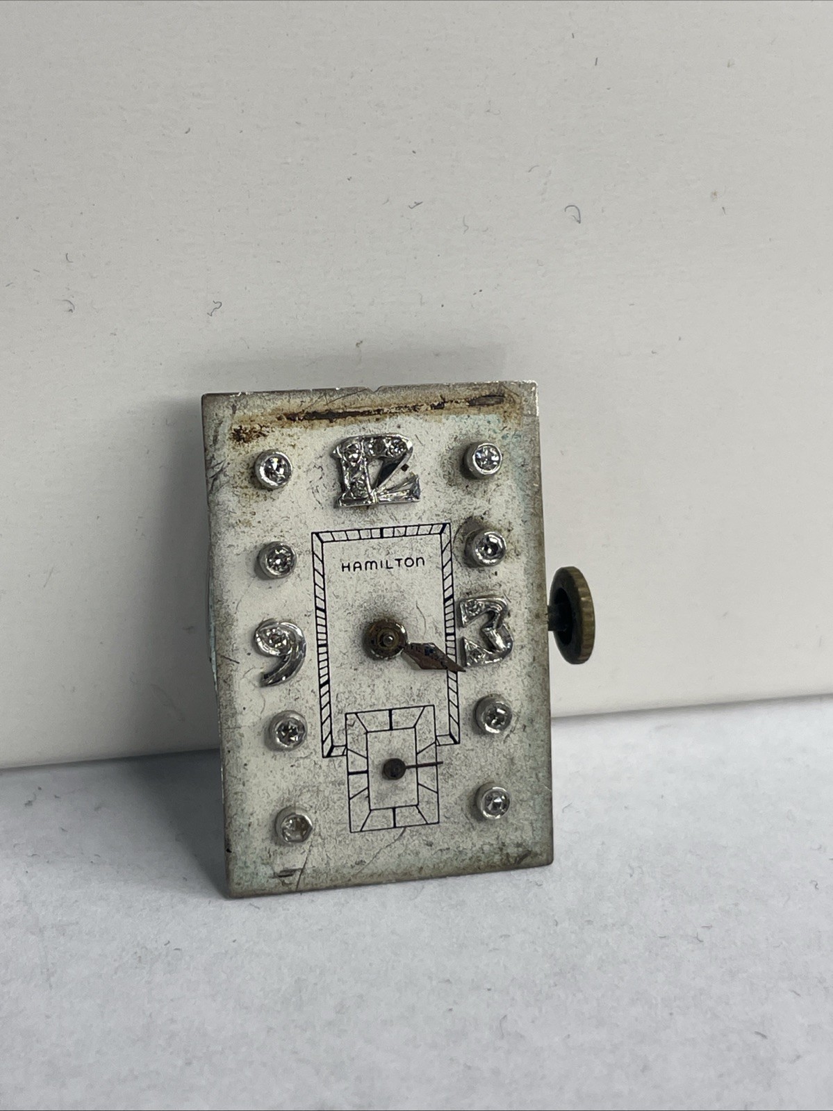 Vintage Hamilton Lord Lancaster Caliber 980 White Diamond Dial Watch Movement