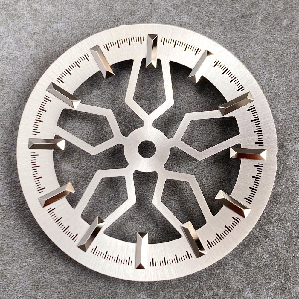 29mm Black Silver Skeleton Watch Dial for Jpan NH35A NH36A NH70A NH72A Movement