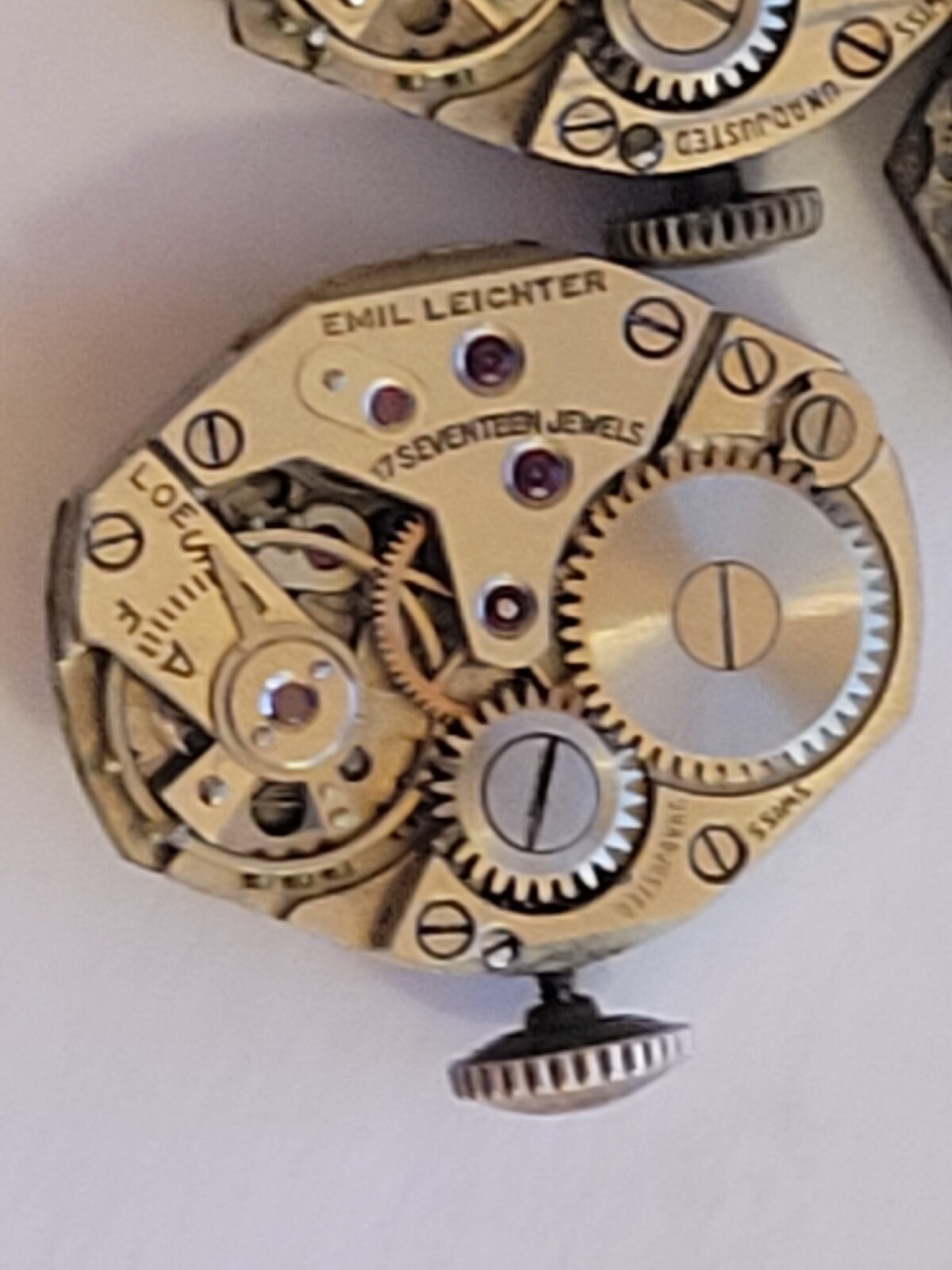 Two Unitas 190 movements plus one partial Unitas 190 movement.