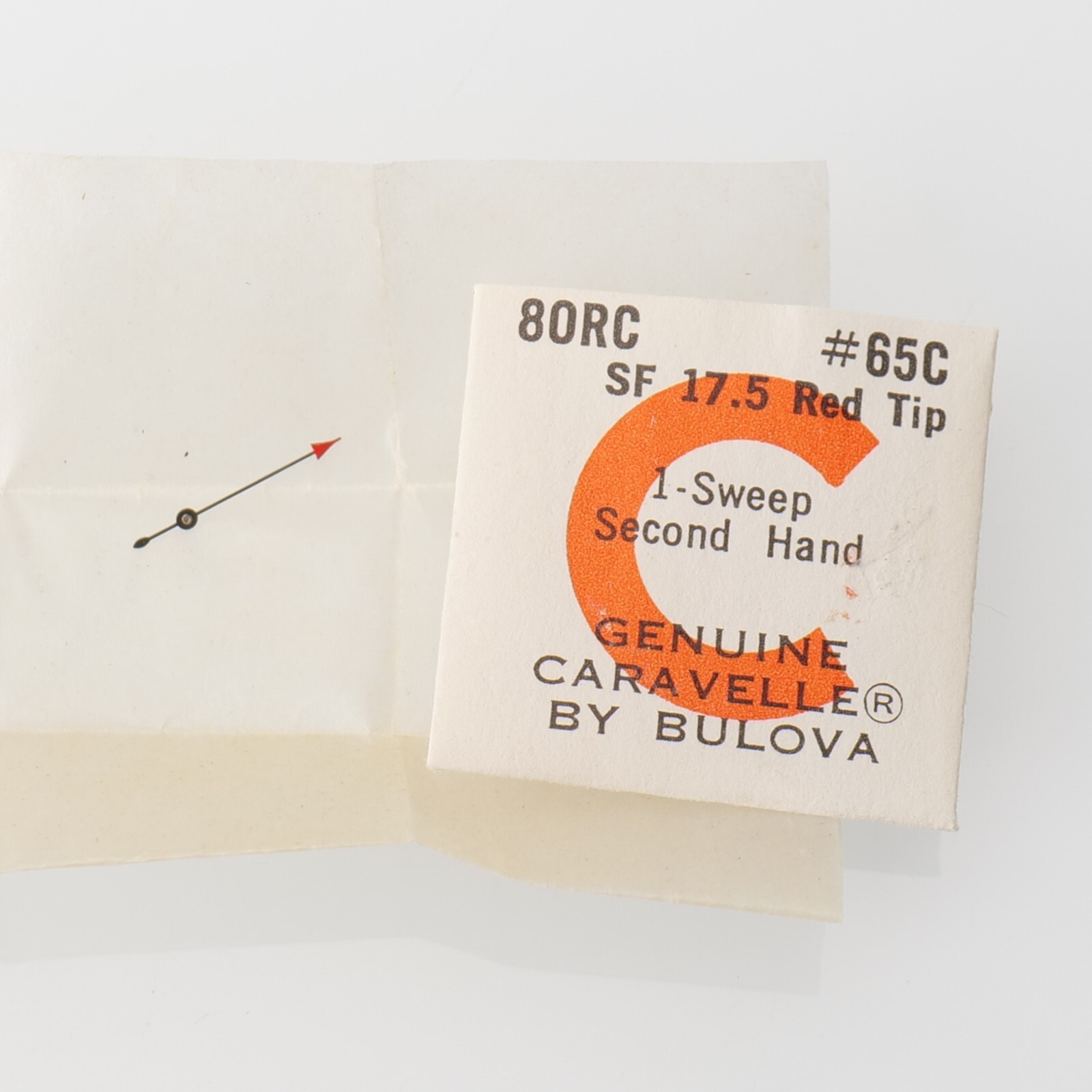 Caravelle 80RC – SF 17.5 Seconds Red Tip Hand Watch Part New Old Stock (C3D24)