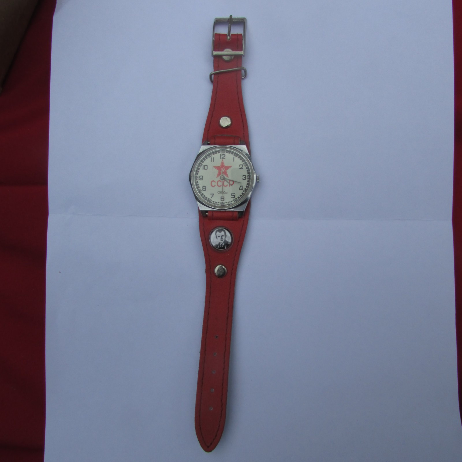SLAVA USSR Made Soviet Russia CCCP Quartz Men’s Watch ,Yuri Gagarin,New Battery