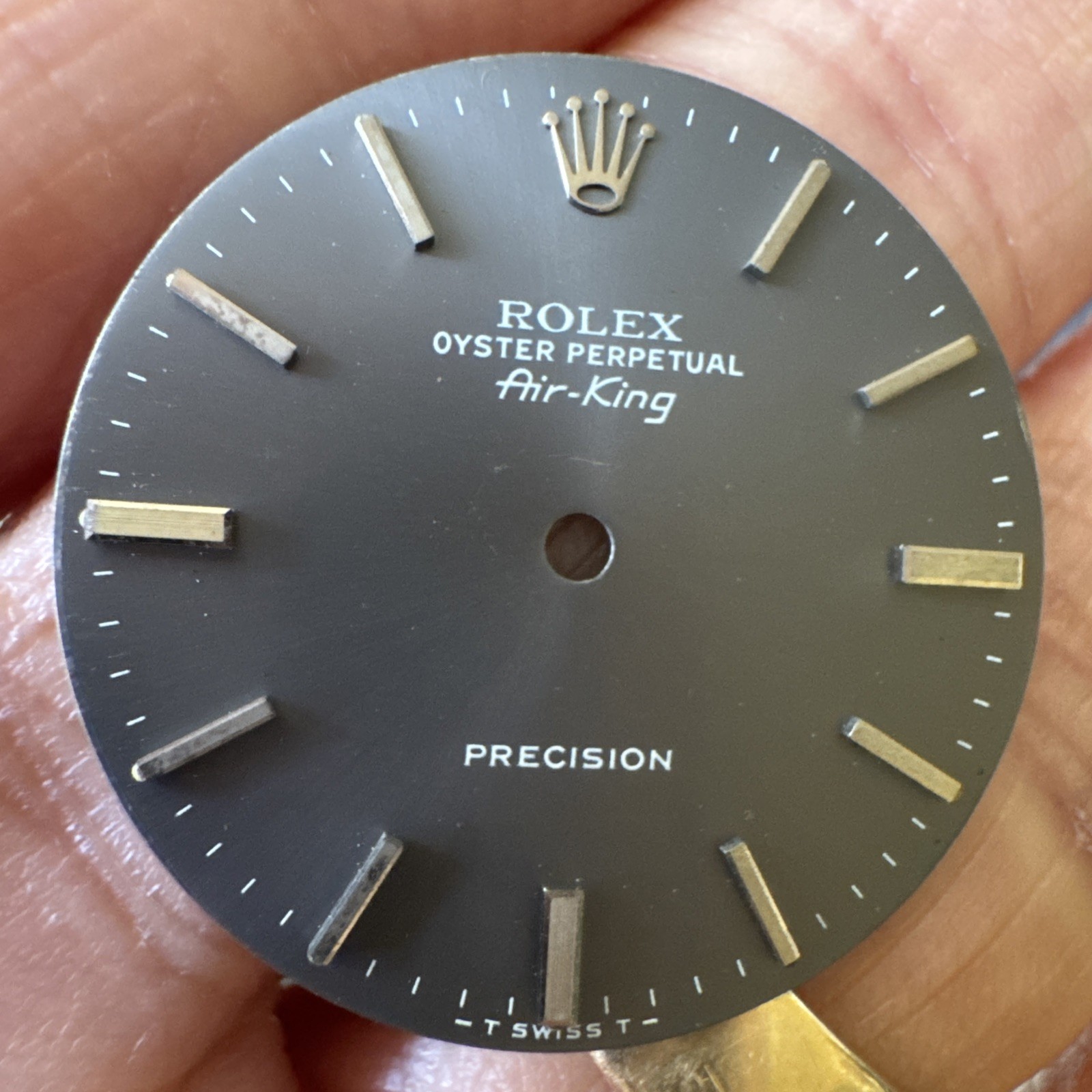 Vintage Rare Rolex Oyster Air King London Sky Grey Dial