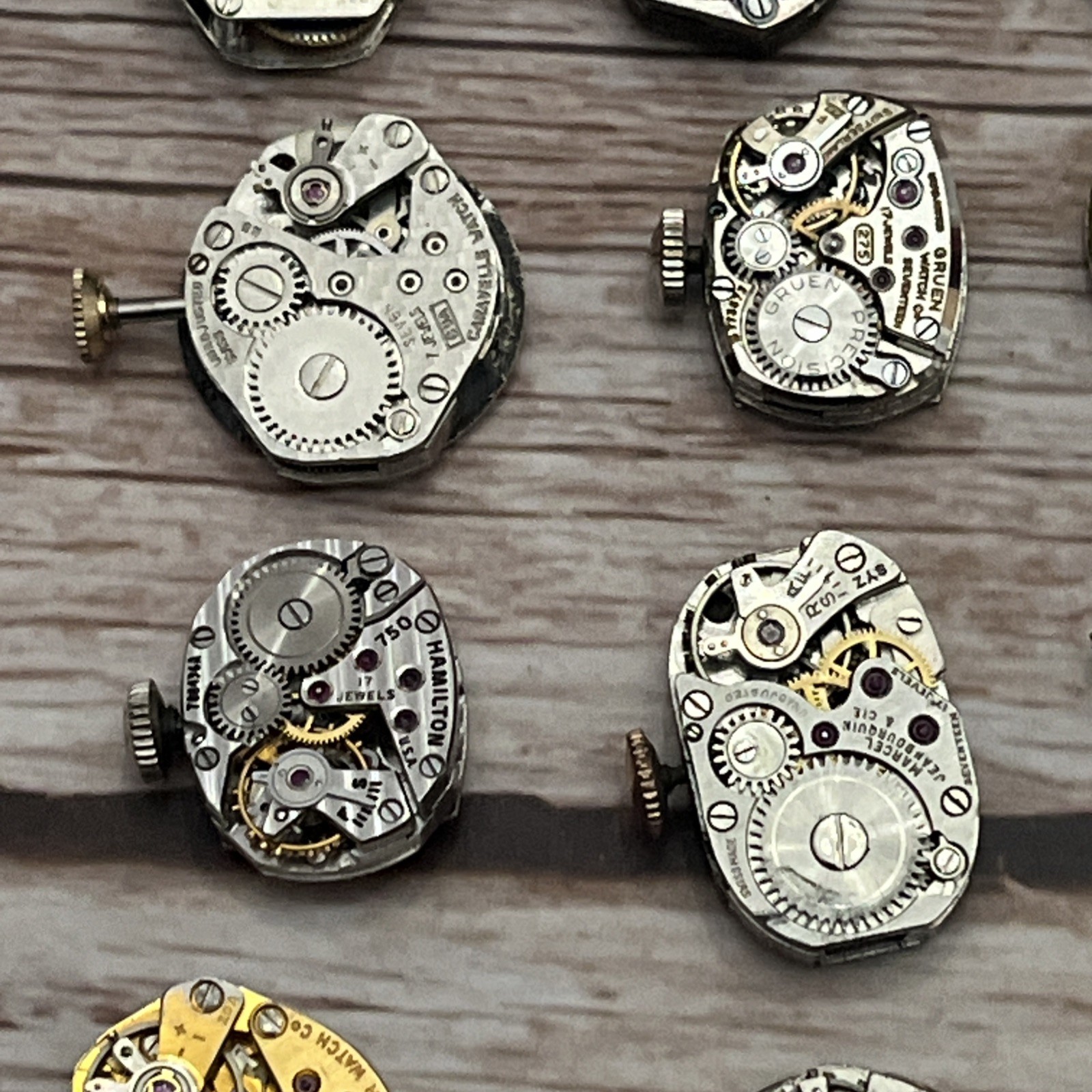 28x Lot Vintage Mechanical Watch Movements Watchmaker Bulova Elgin Gruen Benrus
