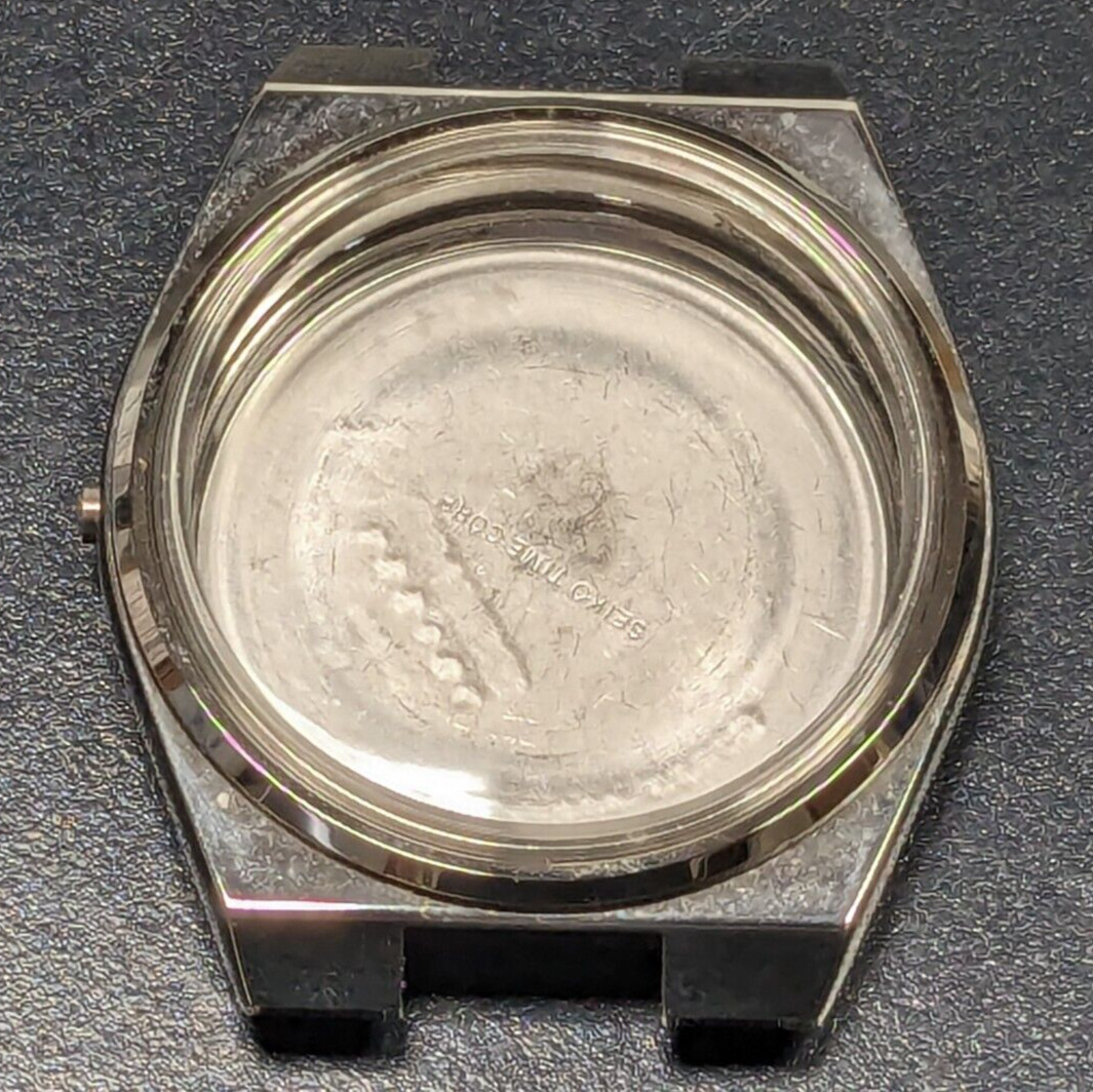 Seiko 7546-8139 Mens Watch Case, Crystal & Case Back – Silver Tone