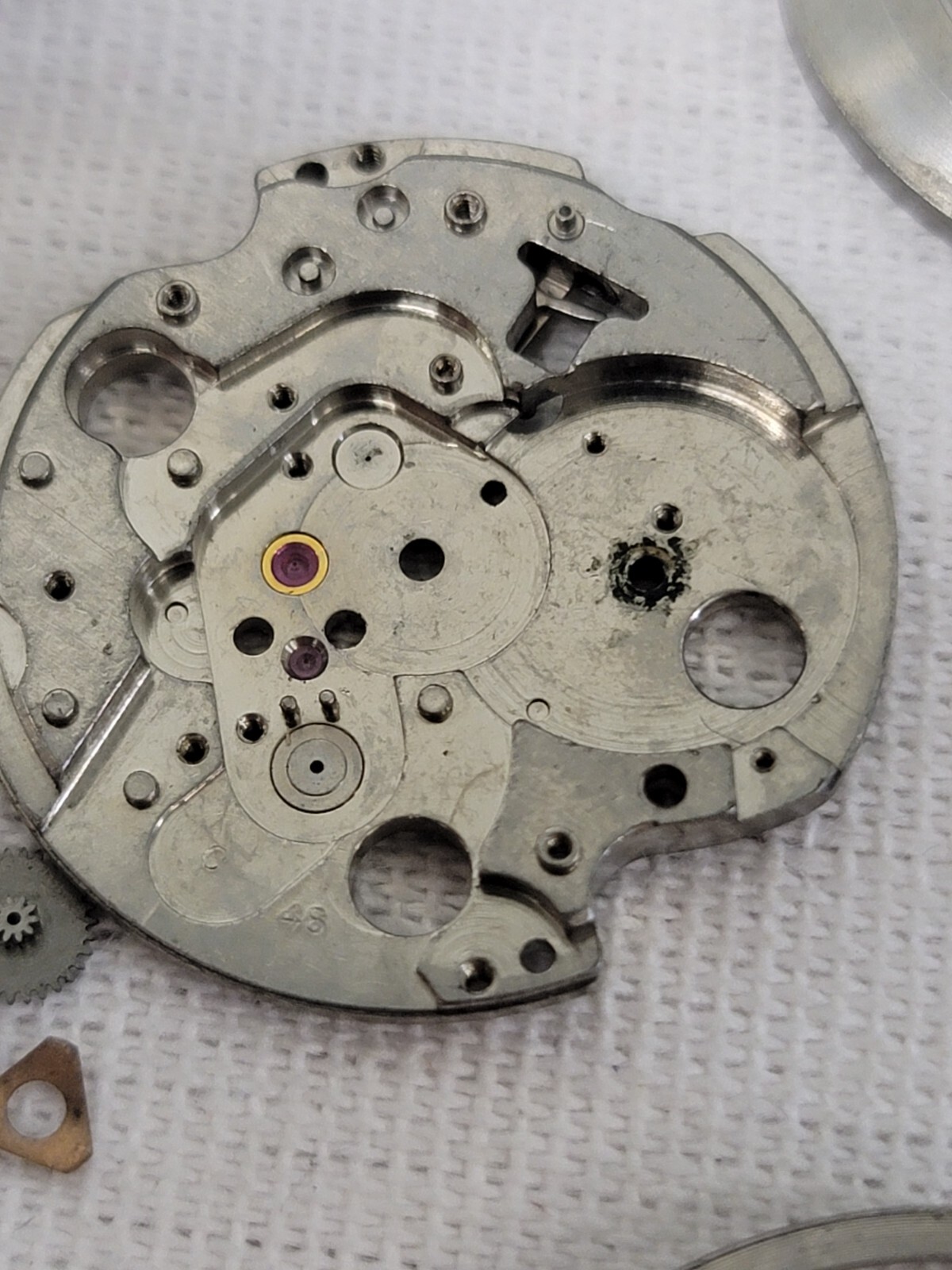 Seiko Sportsmatic Calendar 820 Sea Horse 17j Watch Movement Dial Part