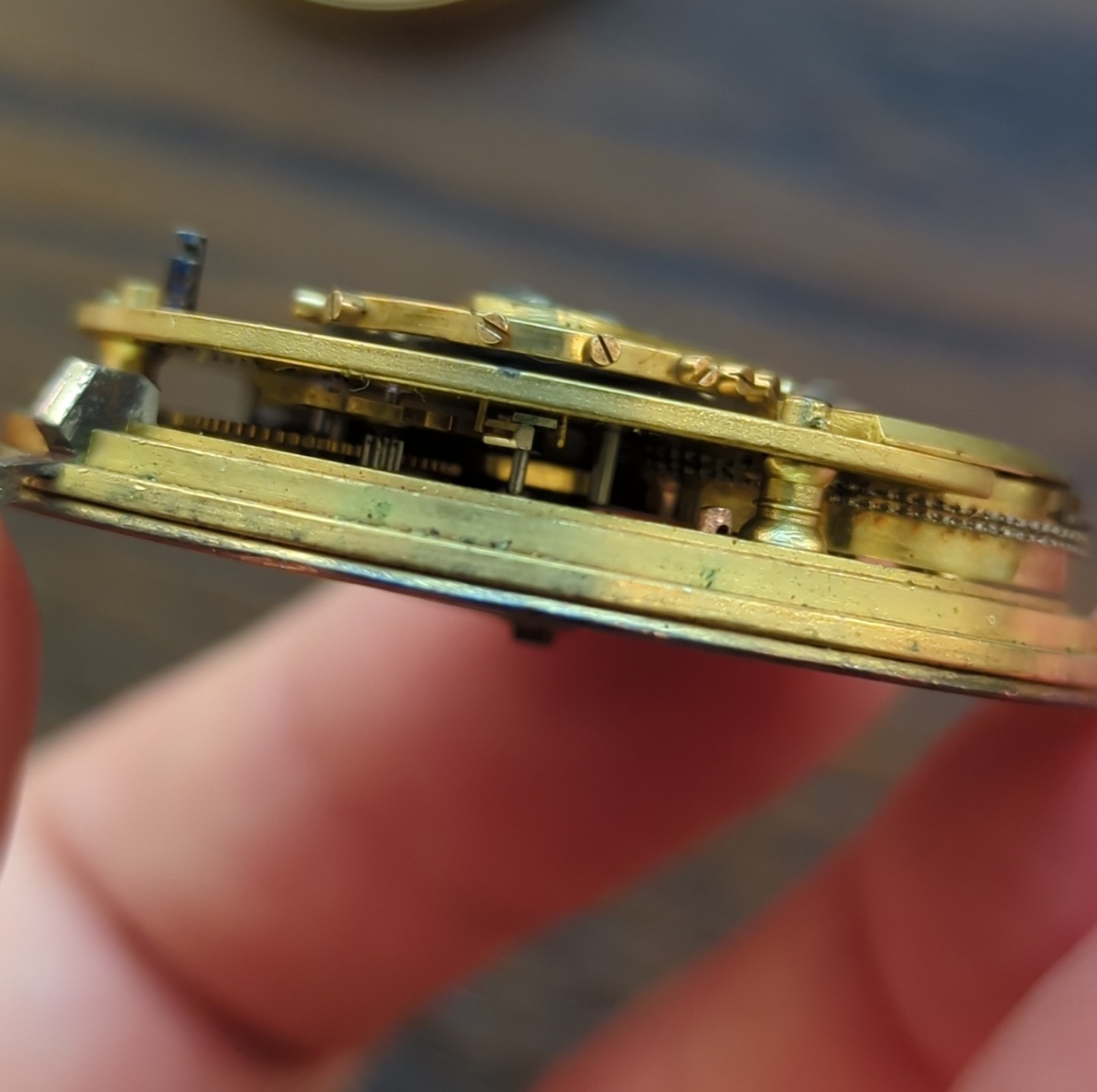 R. Wright & Co Coventry Fusee Pocket Watch Movement Ticking but Stops (BT61)