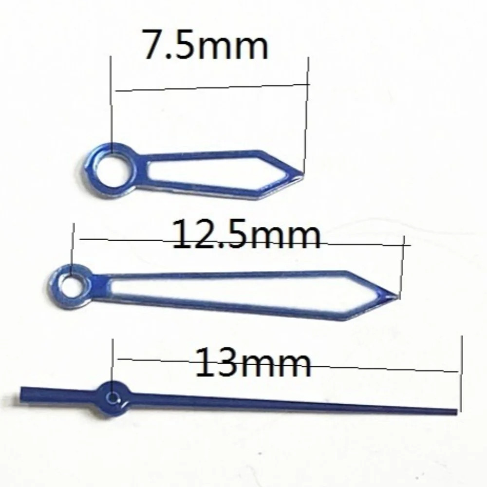 13mm Blue Trim Watch Hands for China Made 7120 Movement Watch Part