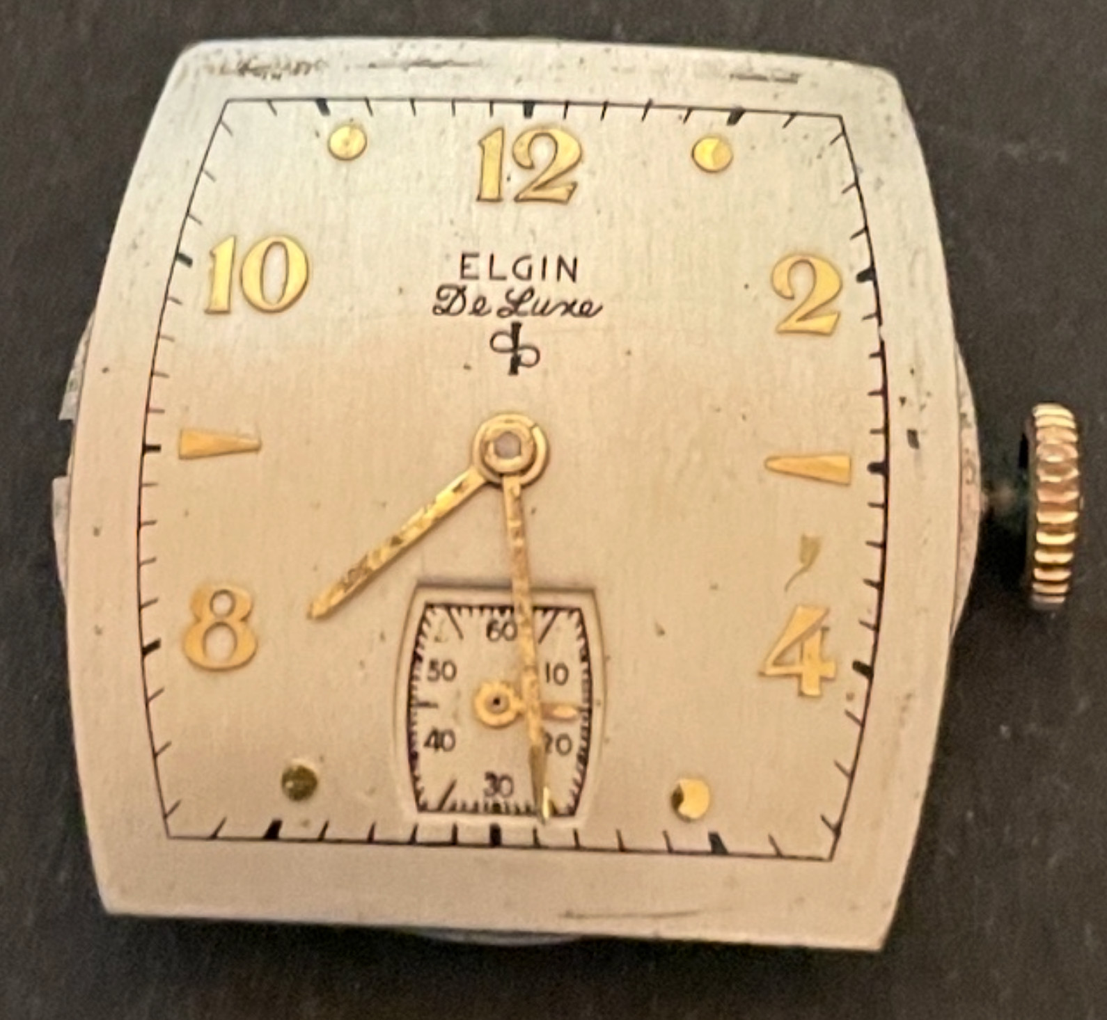 Vintage Elgin Deluxe 555 Men’s Watch Movement Running Ticks 15j 15 Jewels USA