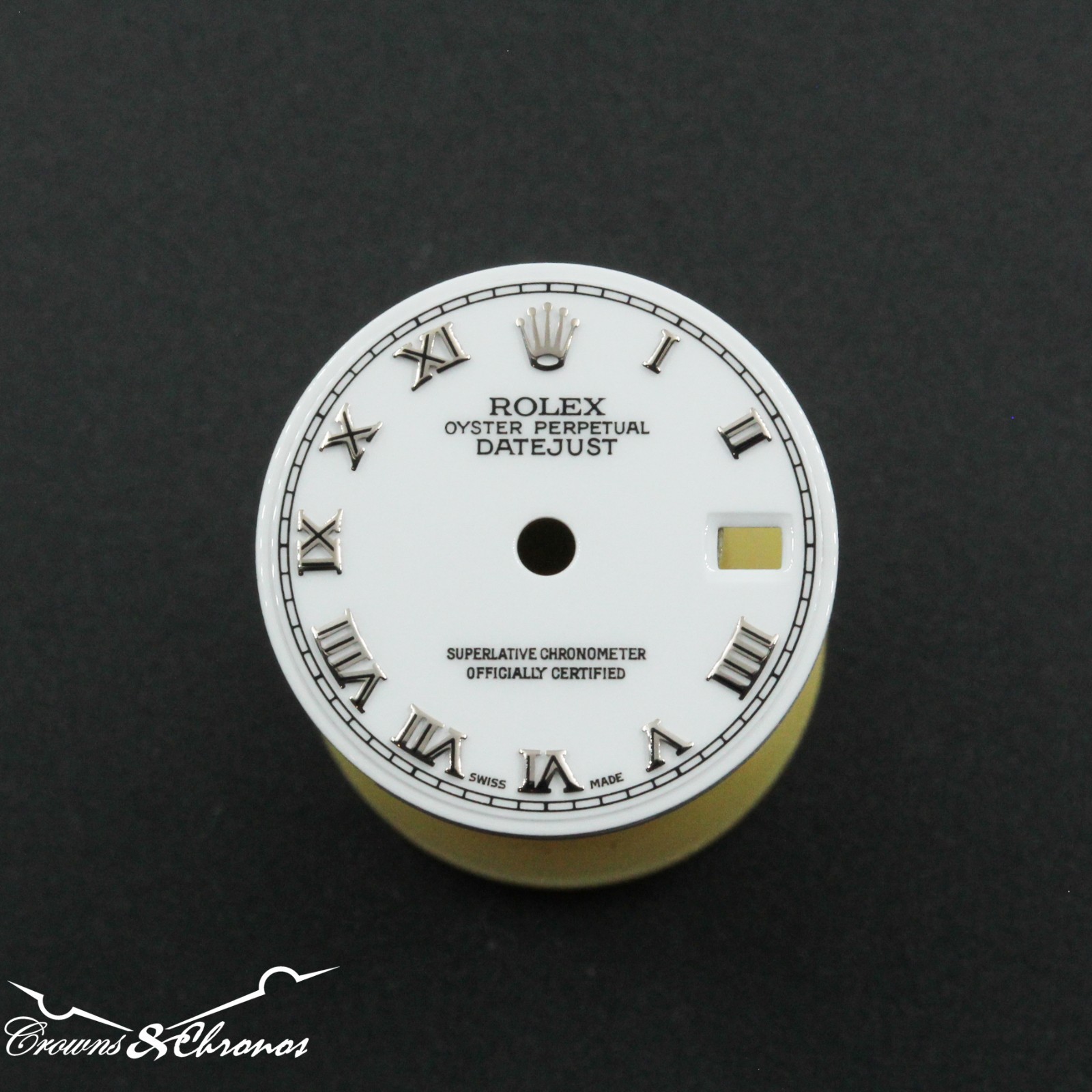Ladies Rolex Datejust Ref 79174 179174 Glossy White Roman Replacement Dial