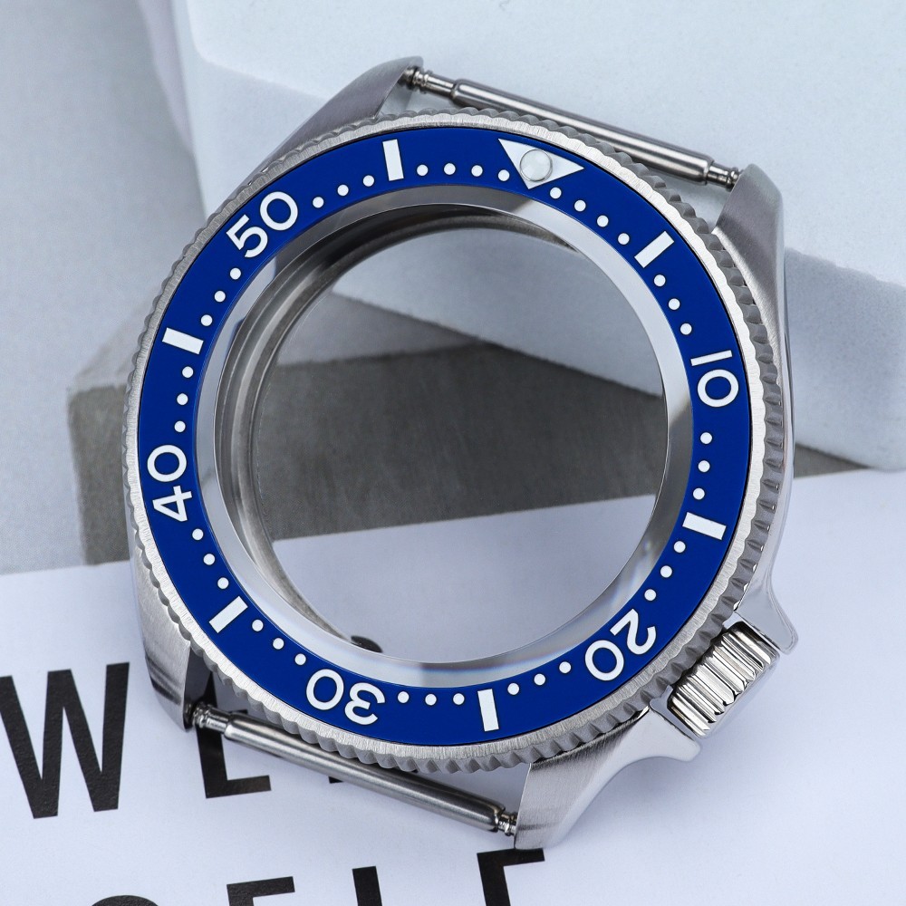 38mm Diver Watch Cases Brushed Steel Modify Turtle Sapphire For Seiko NH35 NH38