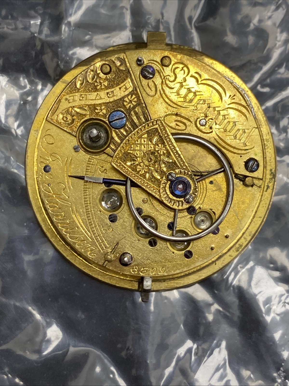 Collectible Harrison Verge Fusee Liverpool 24k Gold Dial Pwatch Movement