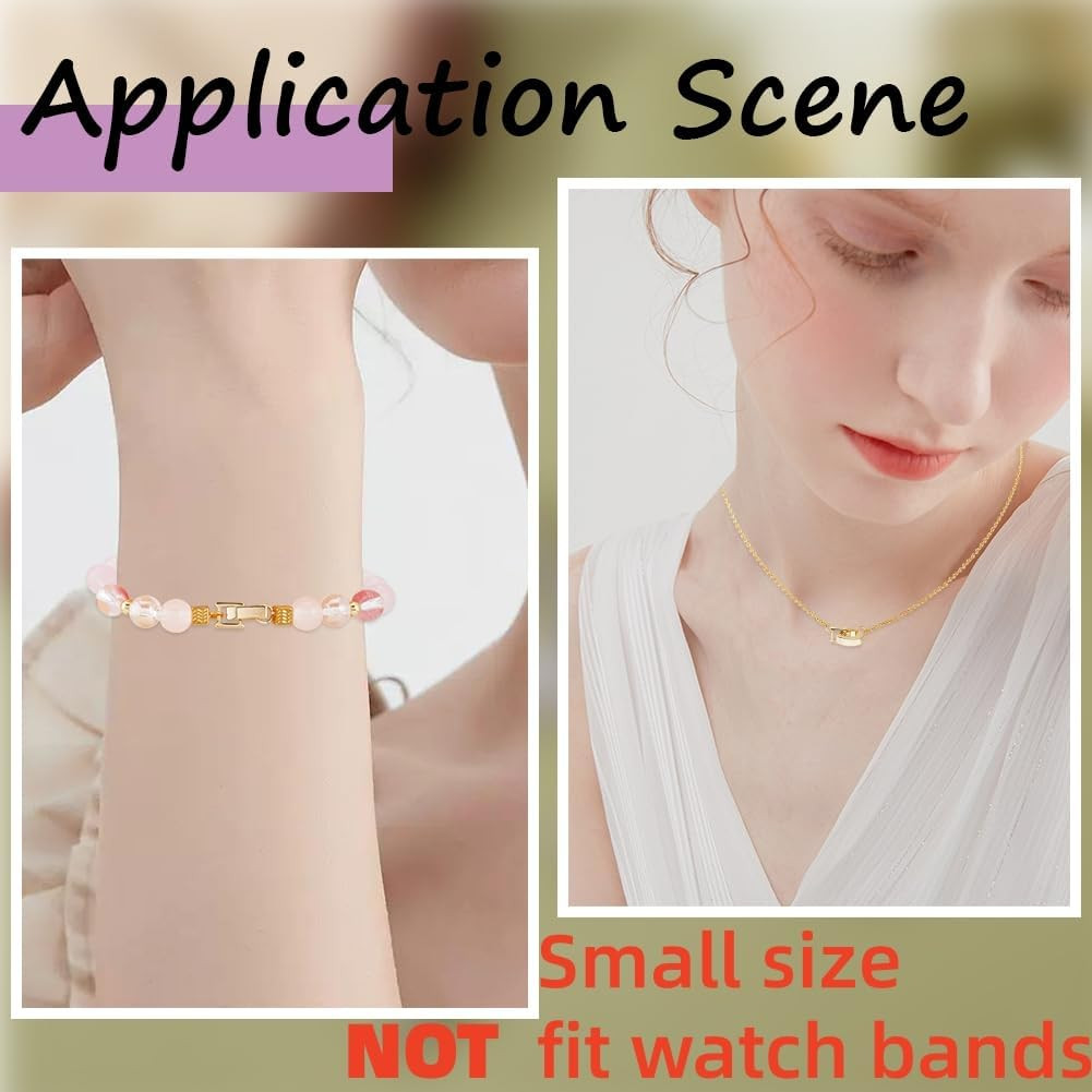 12PCS 24K Gold Plated Fold over Clasp Necklace and Bracelet Extenders