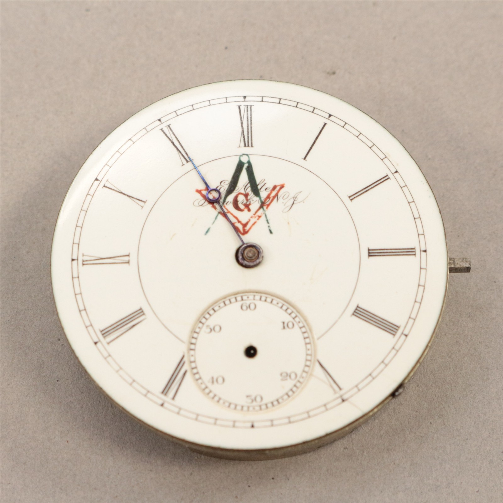 Illinois 16 Size 15 Jewel Pocket Watch Movement – Lever Set – Masonic – RC2338