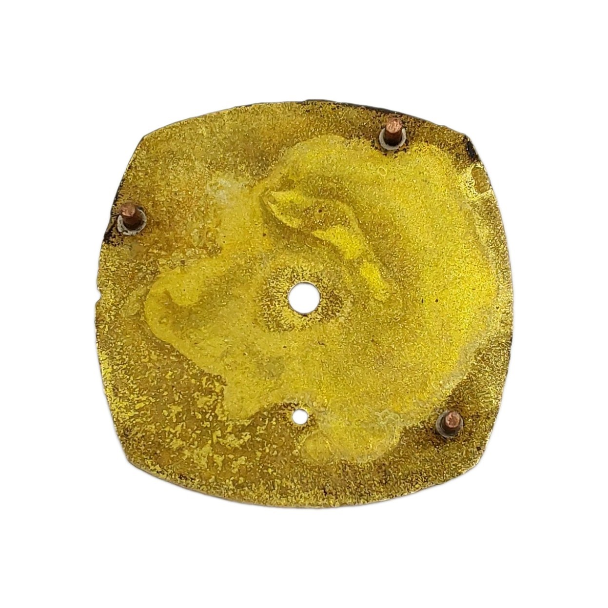 Elgin 25mm x 24.9mm Metal Raised Gold Numbers Wristwatch Dial Only 2033