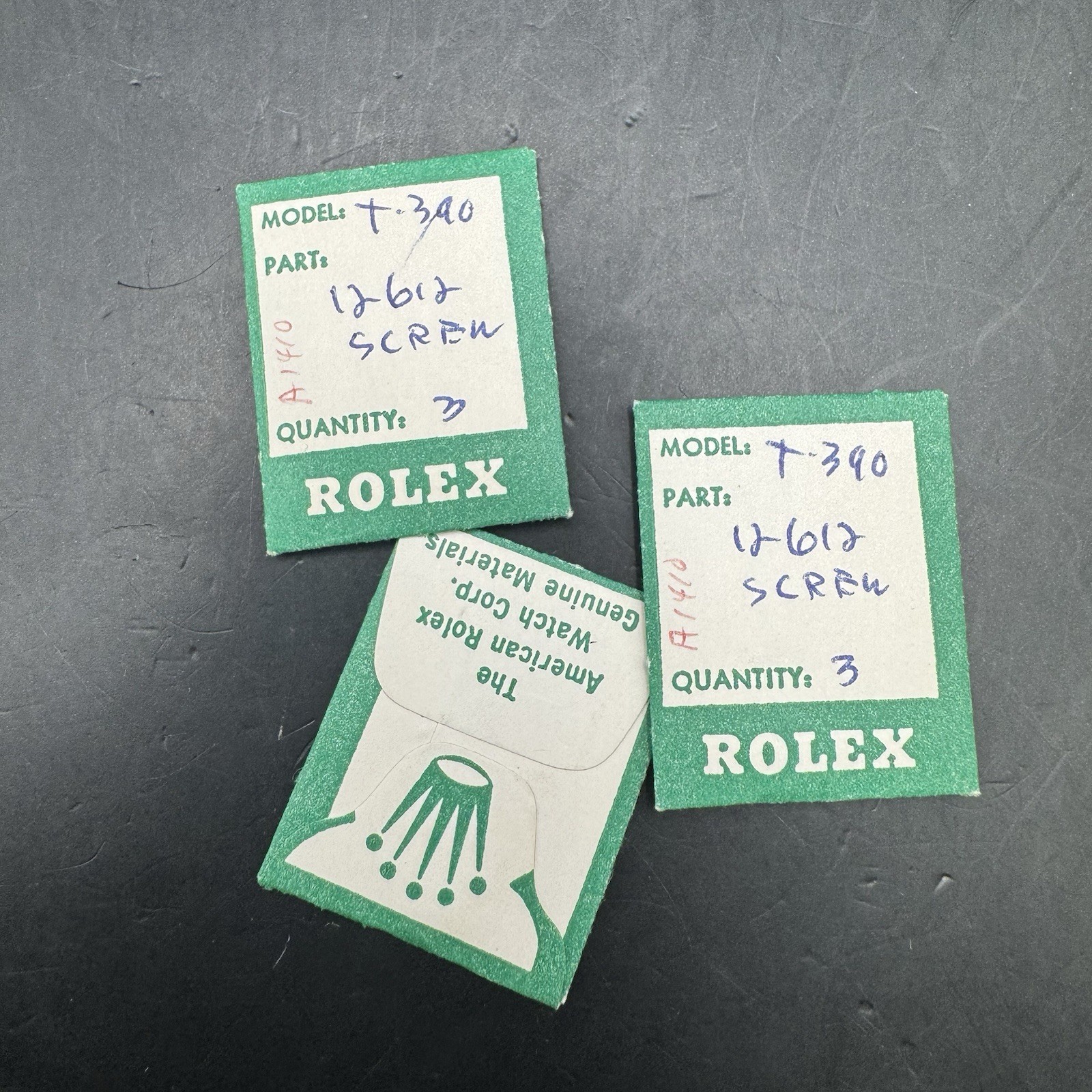 New Genuine Rolex Tudor Original Screw Part 12612 Cal. 390 T390 NOS A/410