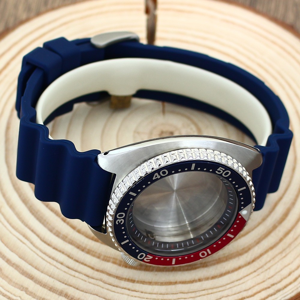 Sapphire 45mm Steel Watch Case Strap Modify Seiko Turtle Mod For NH35 34 NH36 38
