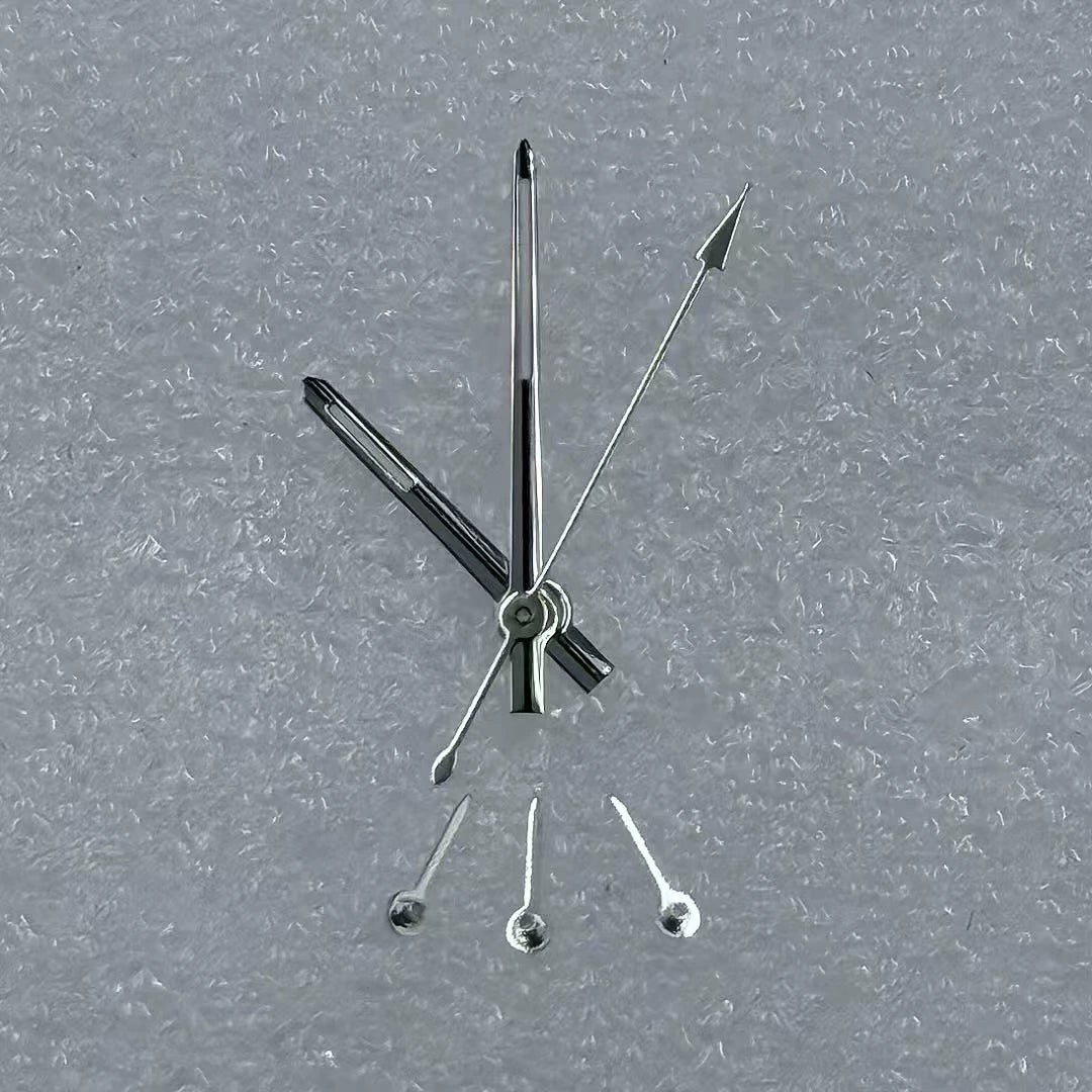 Modified Silver Trim Green Luminious 6 Hands Watch Hands for VK63 Movement