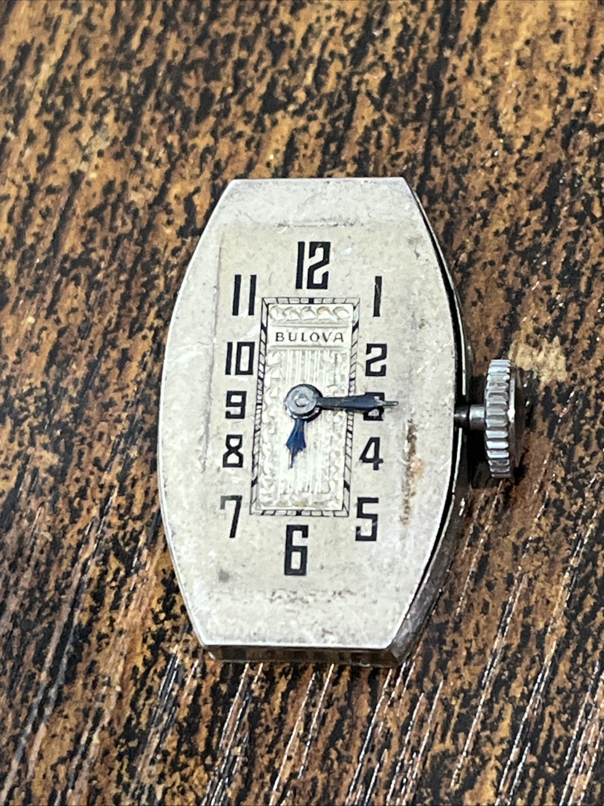 Vtg 1930’s Bulova Watch Wind Up Movement 16mm 15 Jewels FOR PARTS Collectible