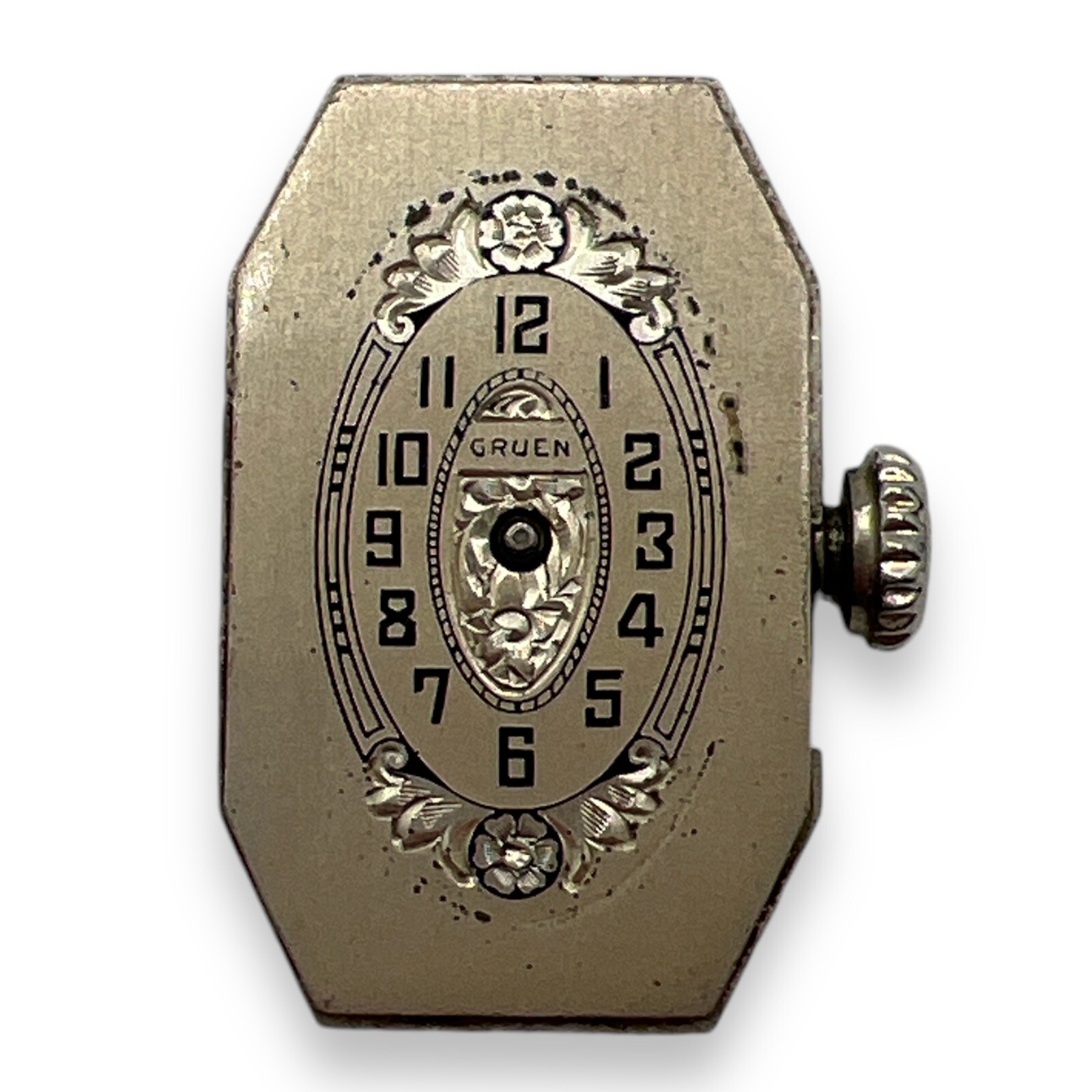 Gruen 153 Watch Movement Year: 1870 Ladies Nice Dial 15J VTG SN: 2966676 Repair