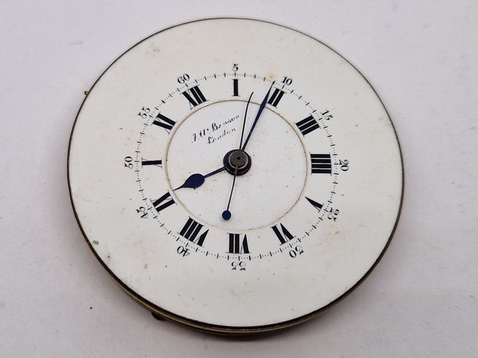 Antique J W Benson pocket watch movement Queen Victoria movement