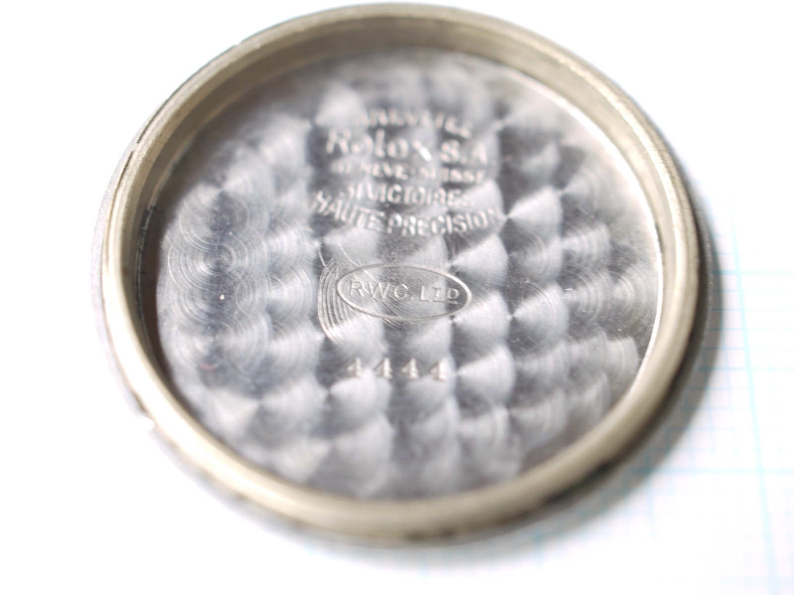 Rolex Oyster Royal 4444 Case Back Stainless steel Ø 28.7 mm. diam. Swiss OLD