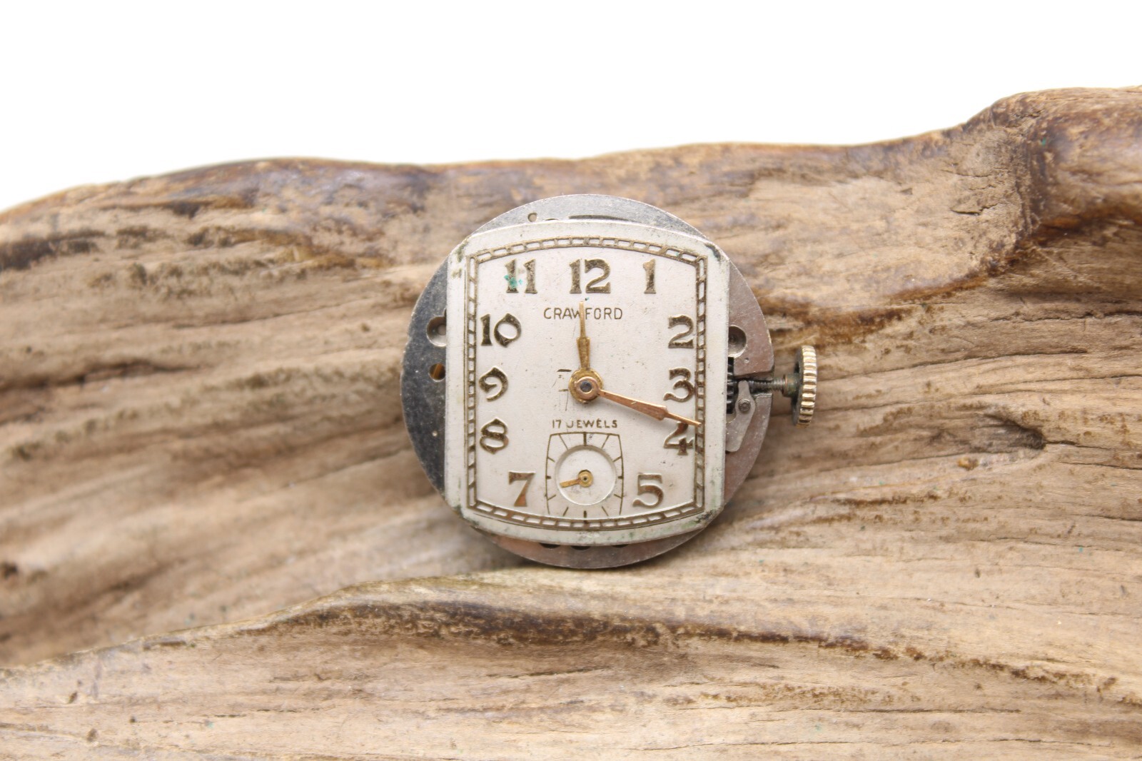 CRAWFORD WATCH MOVEMENT 17j SWISS 25.6mm FOR REPAIR (LN3)
