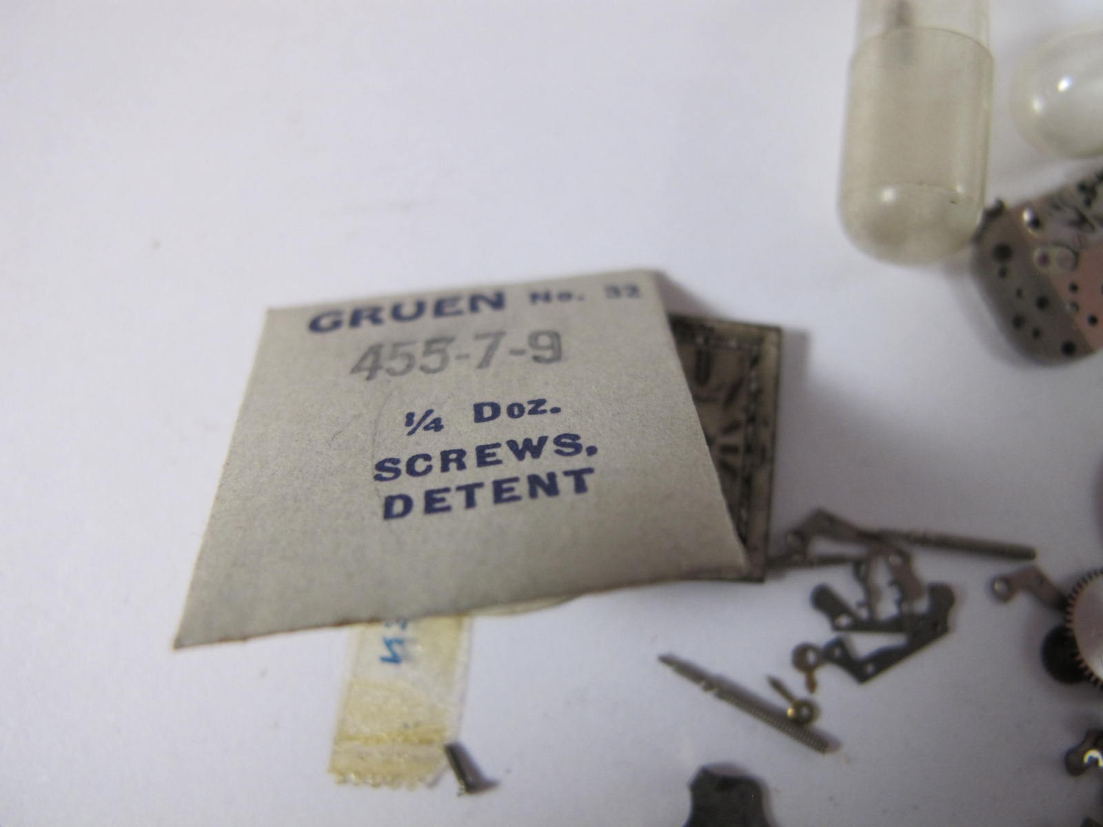 GRUEN WATCH CALIBER 455 457 459 MOVEMENT MATERIAL INCLUDING NOS STEMS