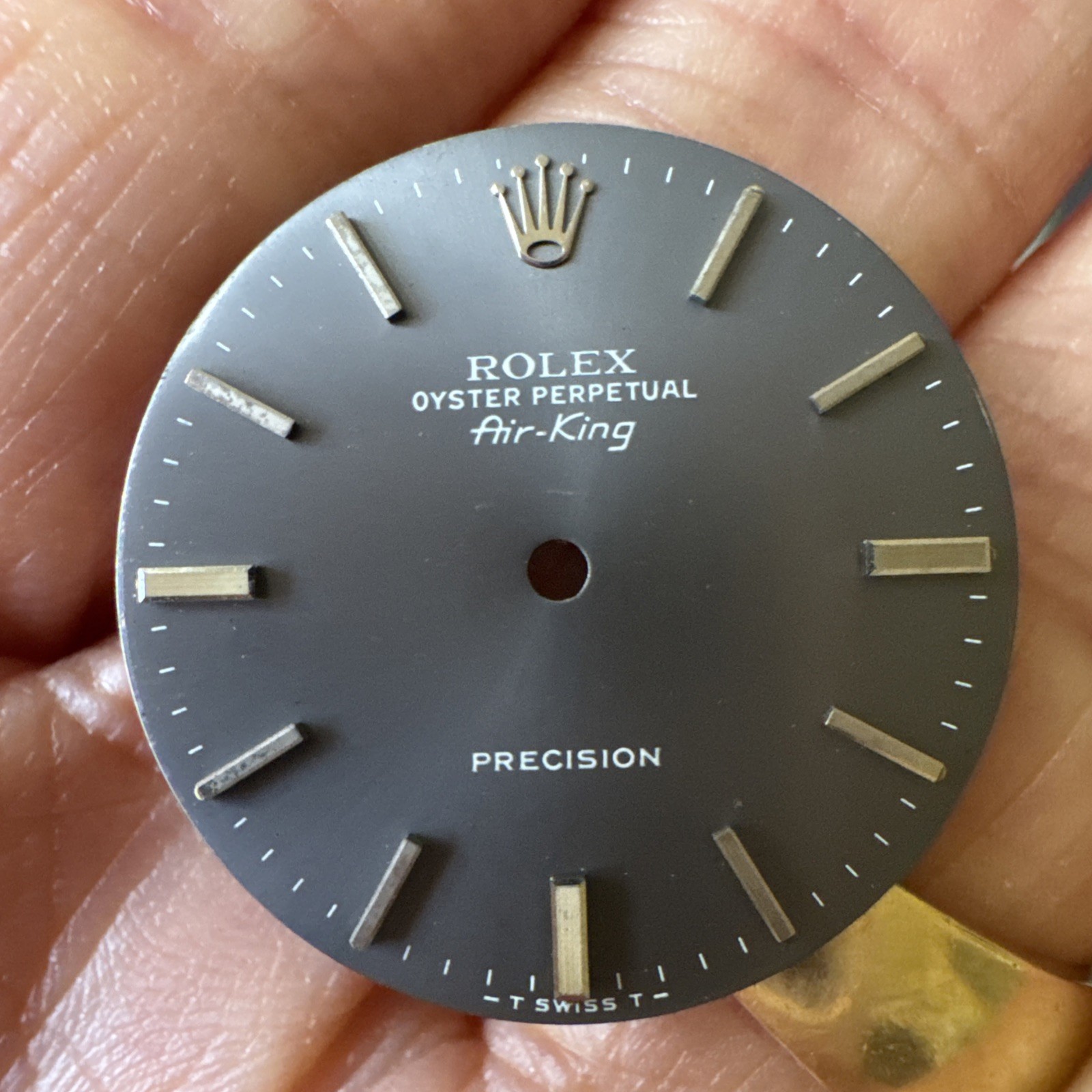 Vintage Rare Rolex Oyster Air King London Sky Grey Dial