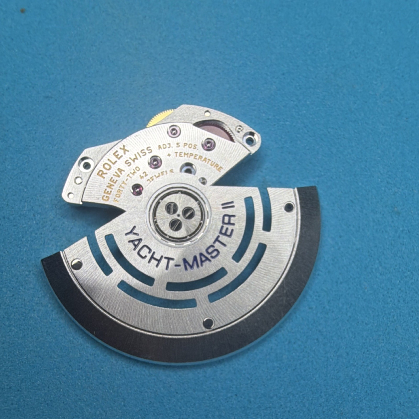 Rolex Yacht-Master II Rotor Oscillating Weight Silver Watch Movement Part