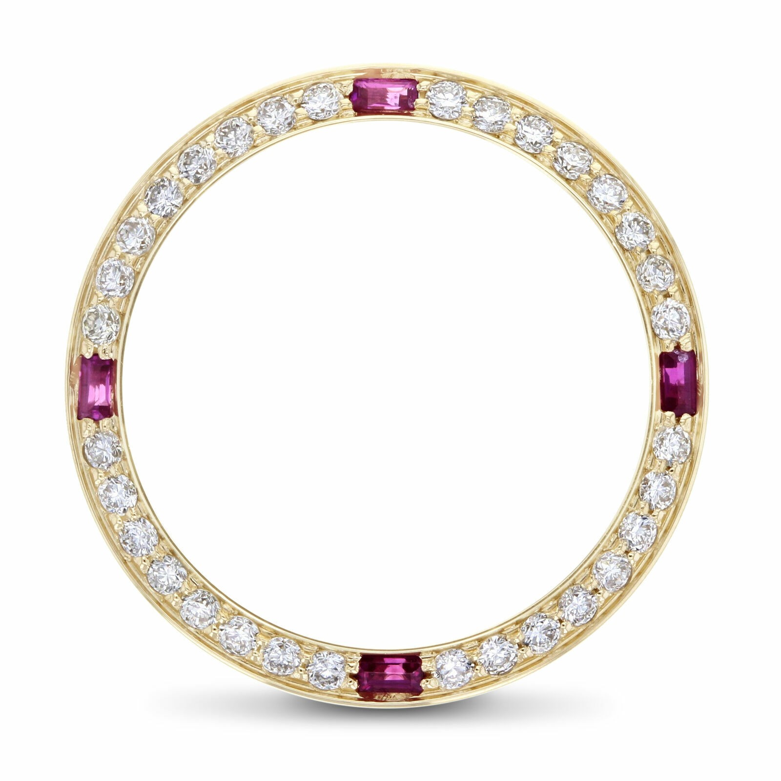 1CT BEAD NATURAL DIAMOND BEZEL 18KY FOR ROLEX DATE DATEJUST 69163 69173 79163