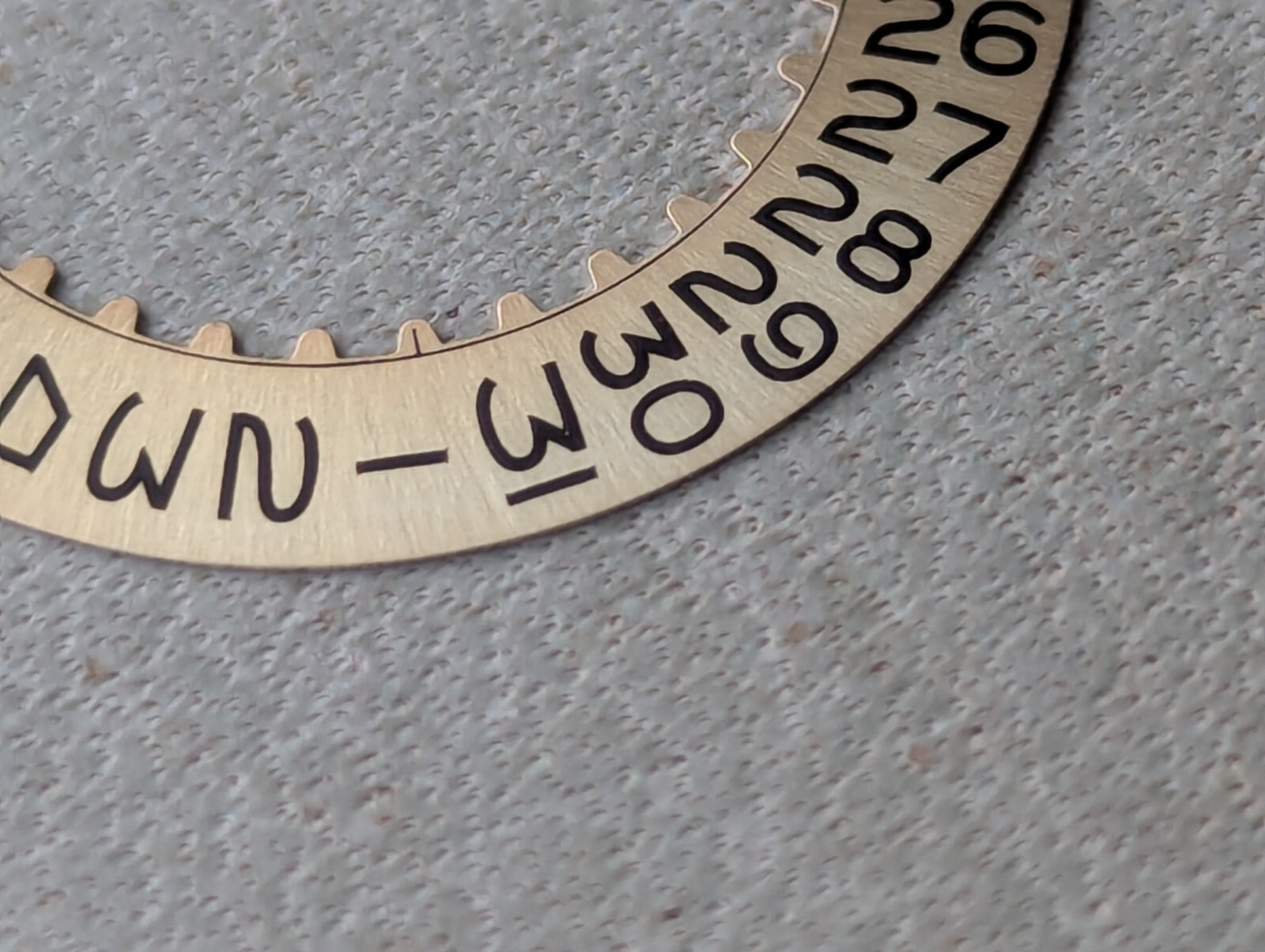 Genuine Vintage Rolex Champagne Date Wheel w/Flat Top 3’s,Open 6 & 9’s EXCEPT 26