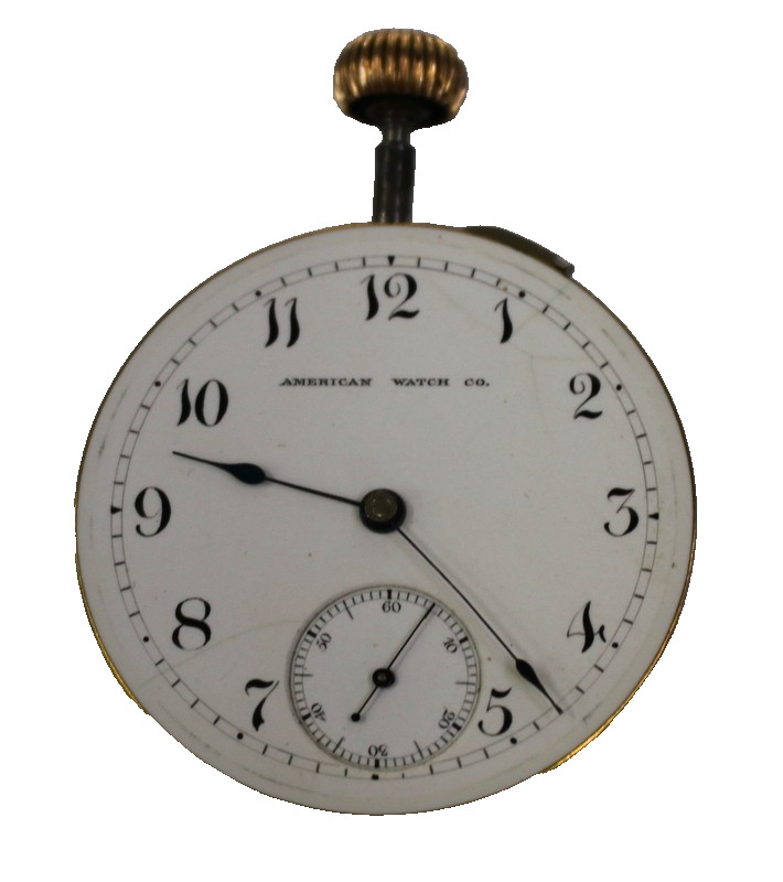 American Watch Company Pocket Watch 11j Movement Dial and Hands