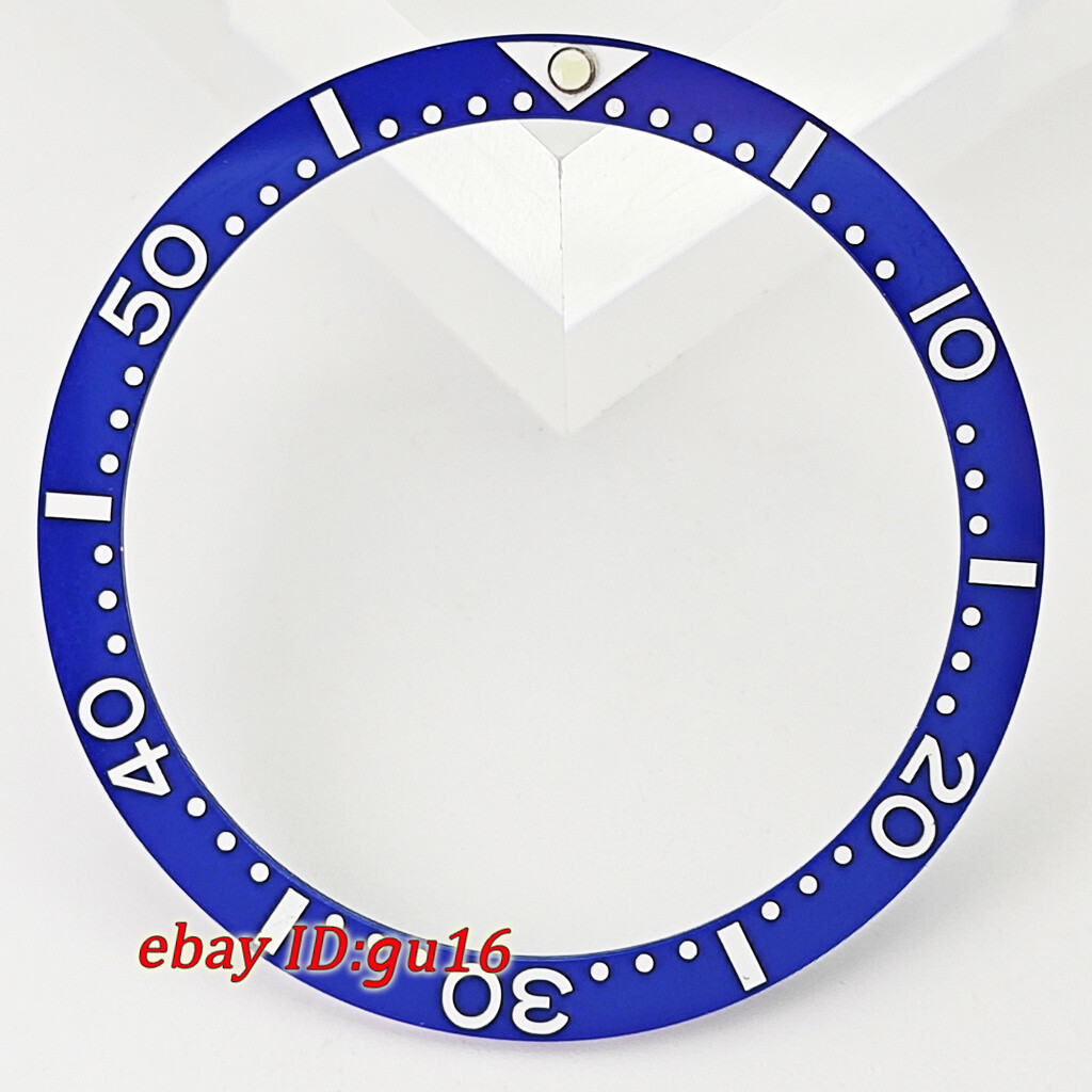 38mm black white blue green gold ceramics flat surface watch bezel