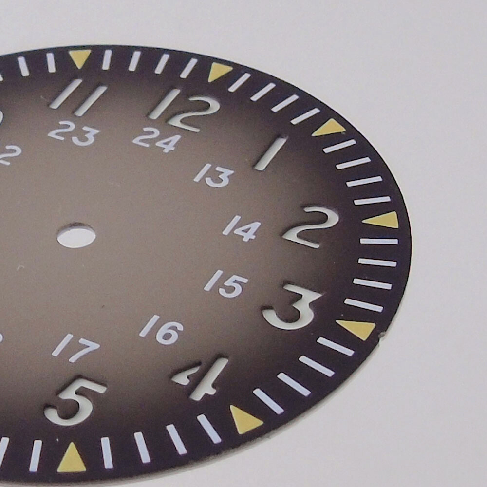 33.5mm Black Red Blue Dial Luminous Mark Fit Vintage Pilot NH35 NH36 Movement