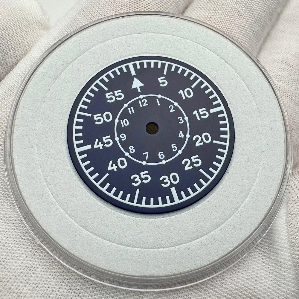 28.5mm Watch Dial+Hands Green Luminous Pilot Face For NH35 NH36 Movement