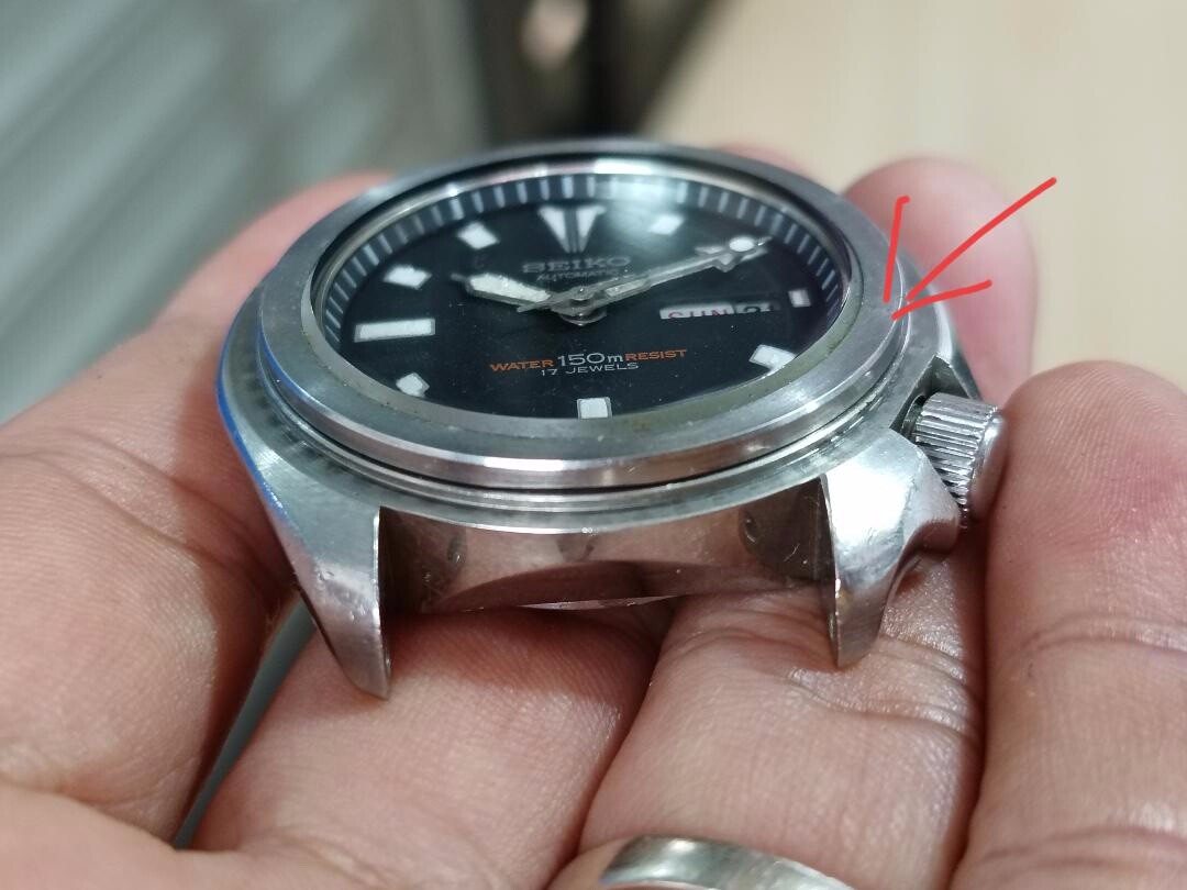 GENUINE BEZEL CRYSTAL RETAINING METAL RING SEIKO 6309-7290 6309-7040 7548-7000