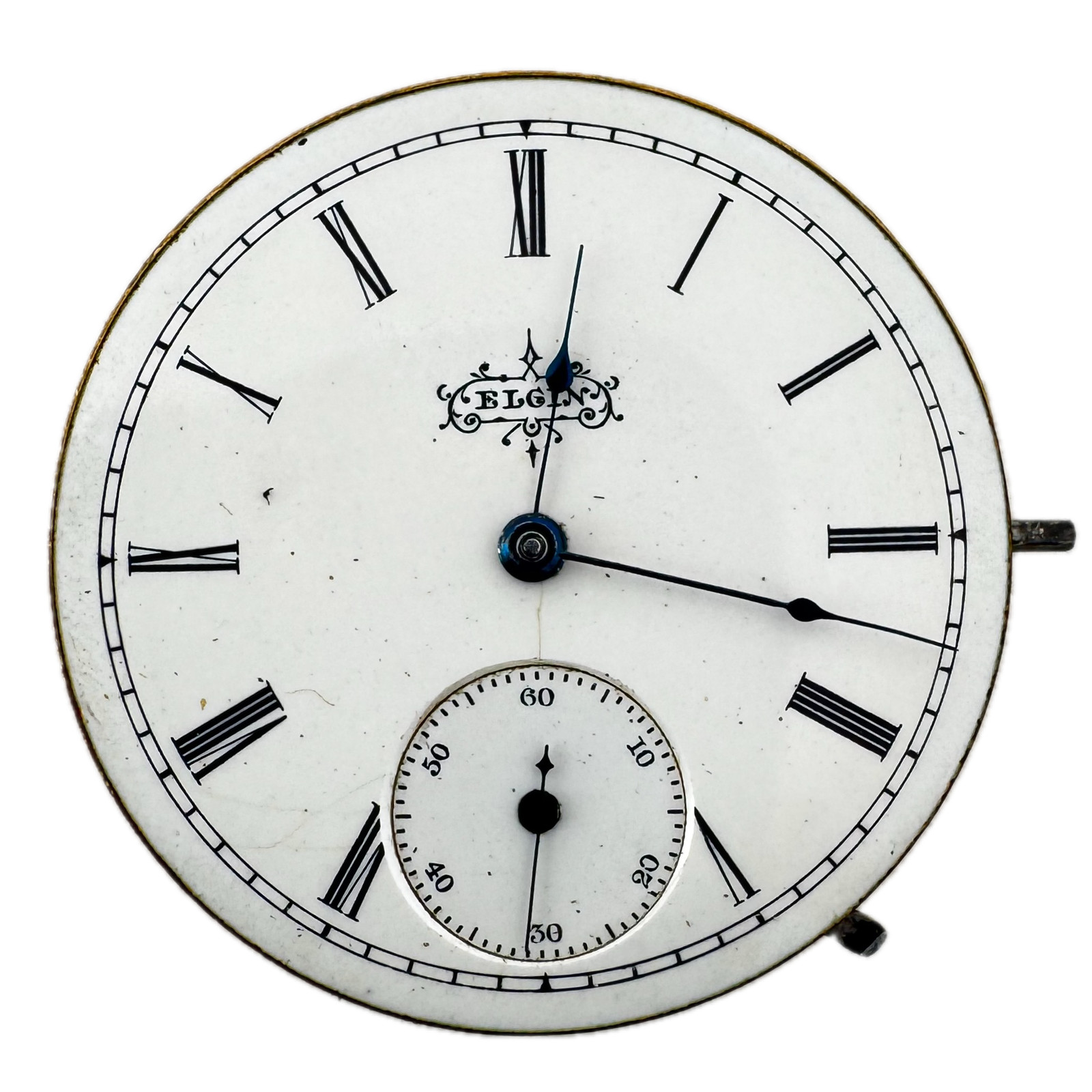 Antique 6s 1891 Elgin Roman Single Sunk 11J Hunter Pocket Watch Movement 94 Gilt