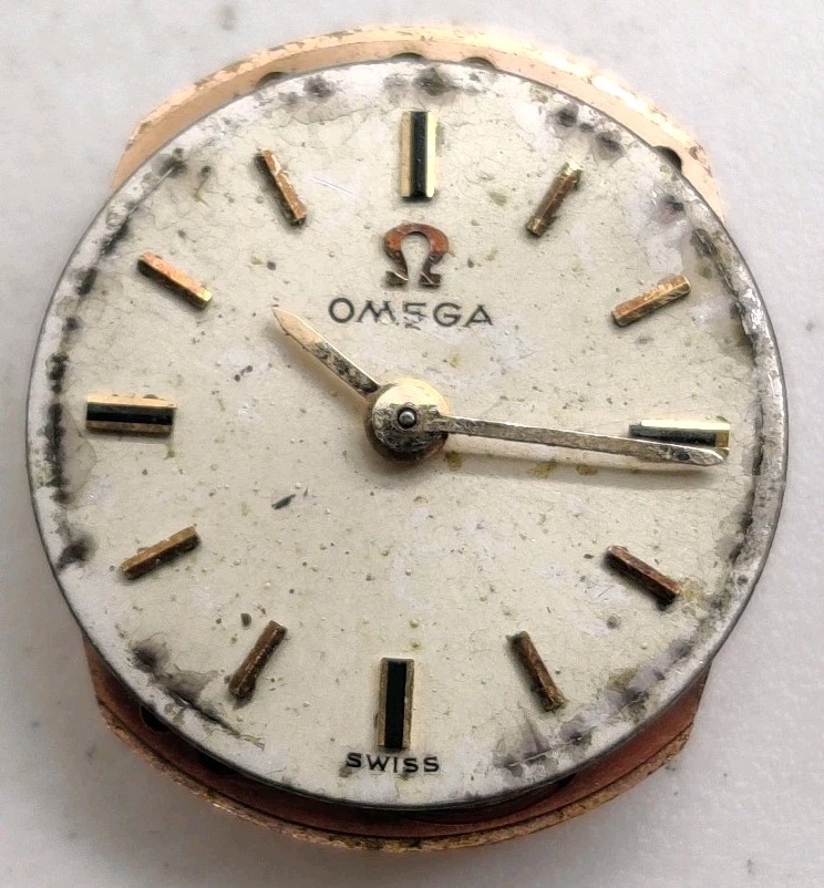 Vintage Omega Cal. 484 17 jewel watch movement runs For Repair