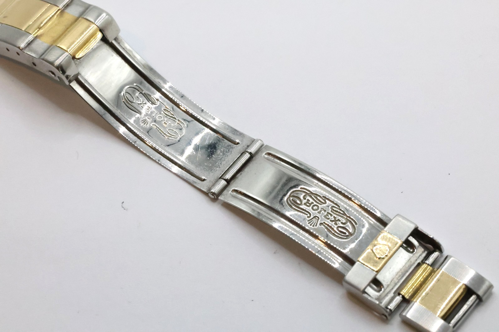 Rolex 78753 Clasp DT6 For Oyster Yellow Gold & Stainless Steel Band #177