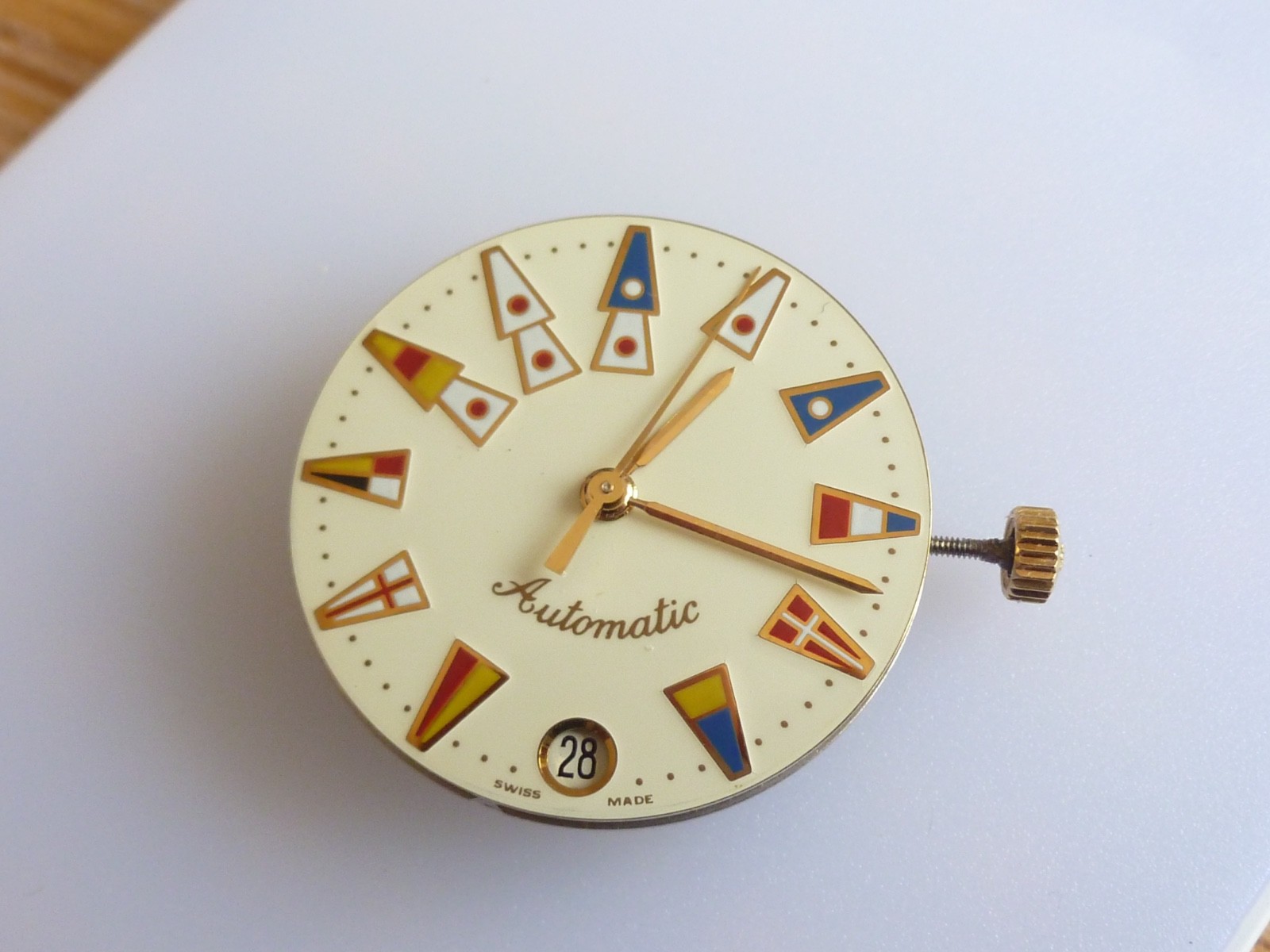 Corum Admiral ETA 2824 Automatic Movement Vintage working good 26mm dial